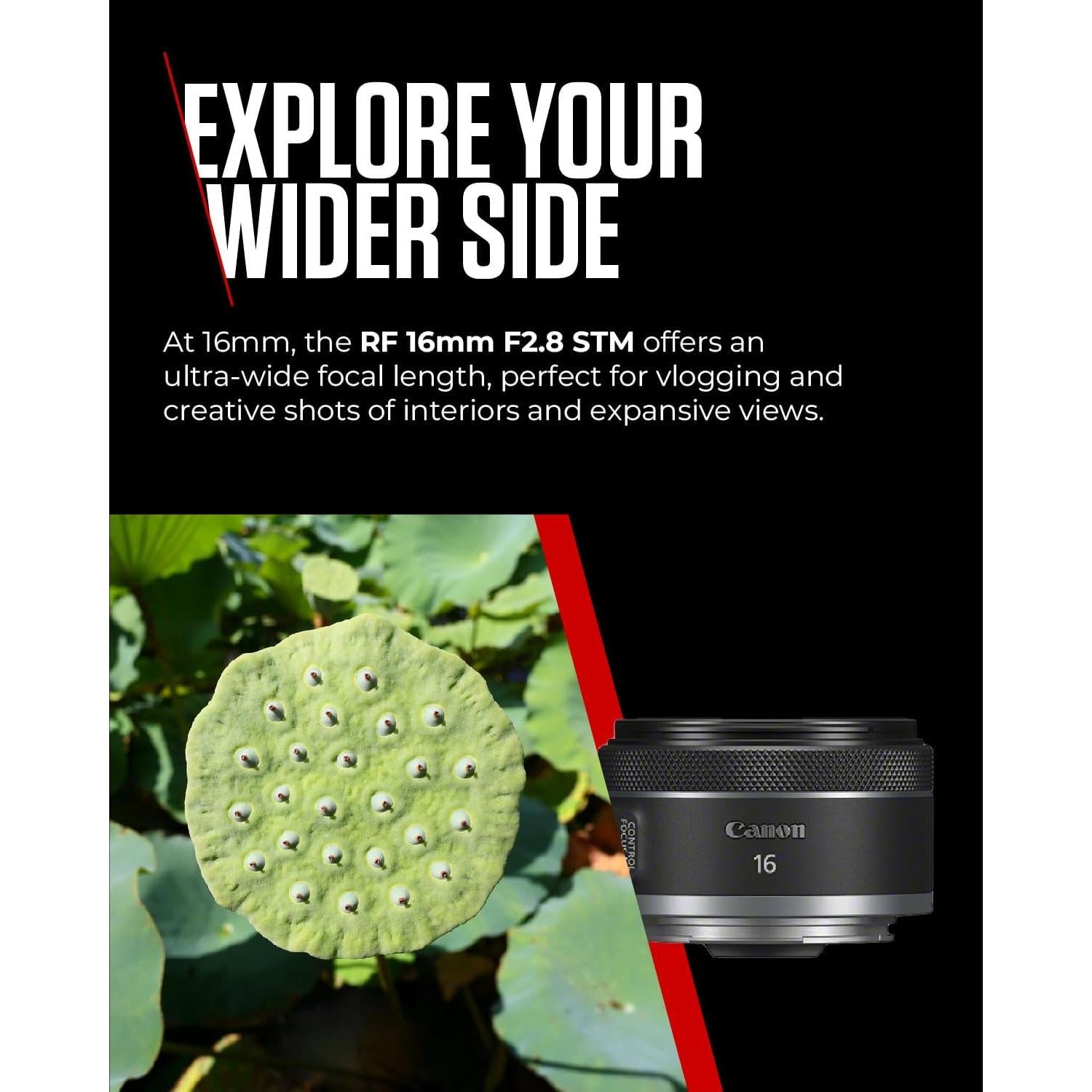 Lente Canon RF 16mm f2.8 STM Ultra Gran Angular