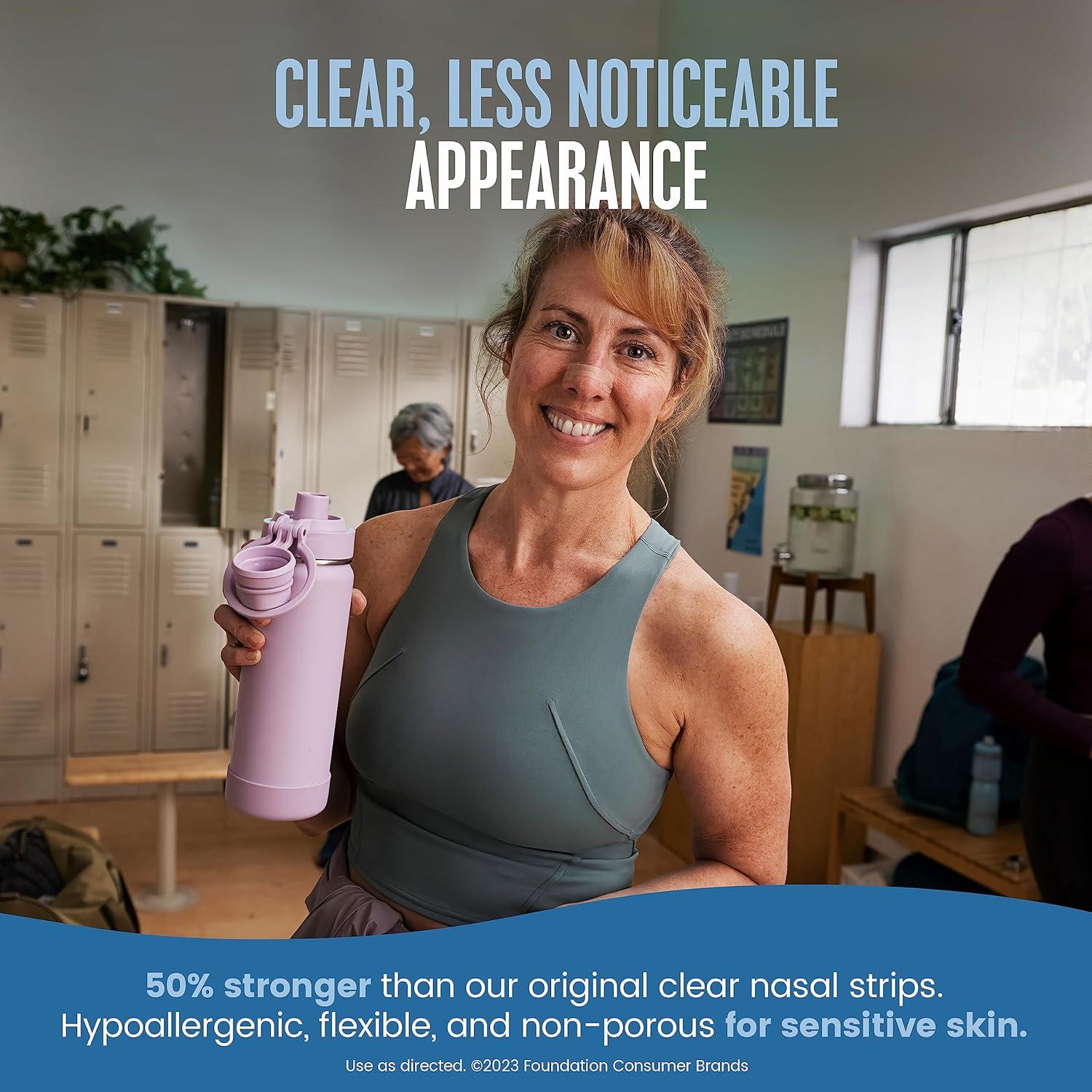 Tiras Nasales Breathe Right Fuerza Extra Transparentes 26 Unid