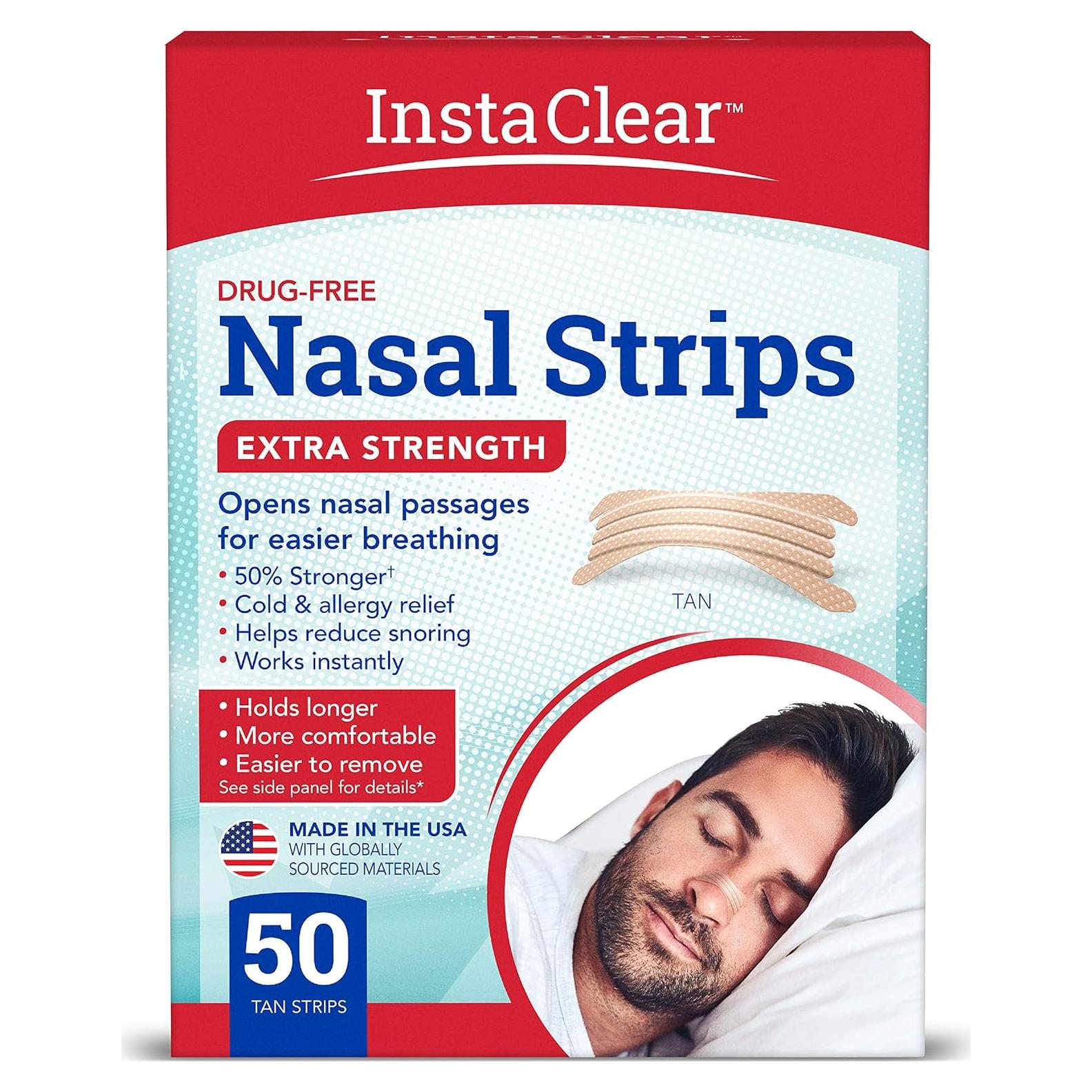 Tiras Nasales Fuerza Extra Instaclear 50 ct Beige