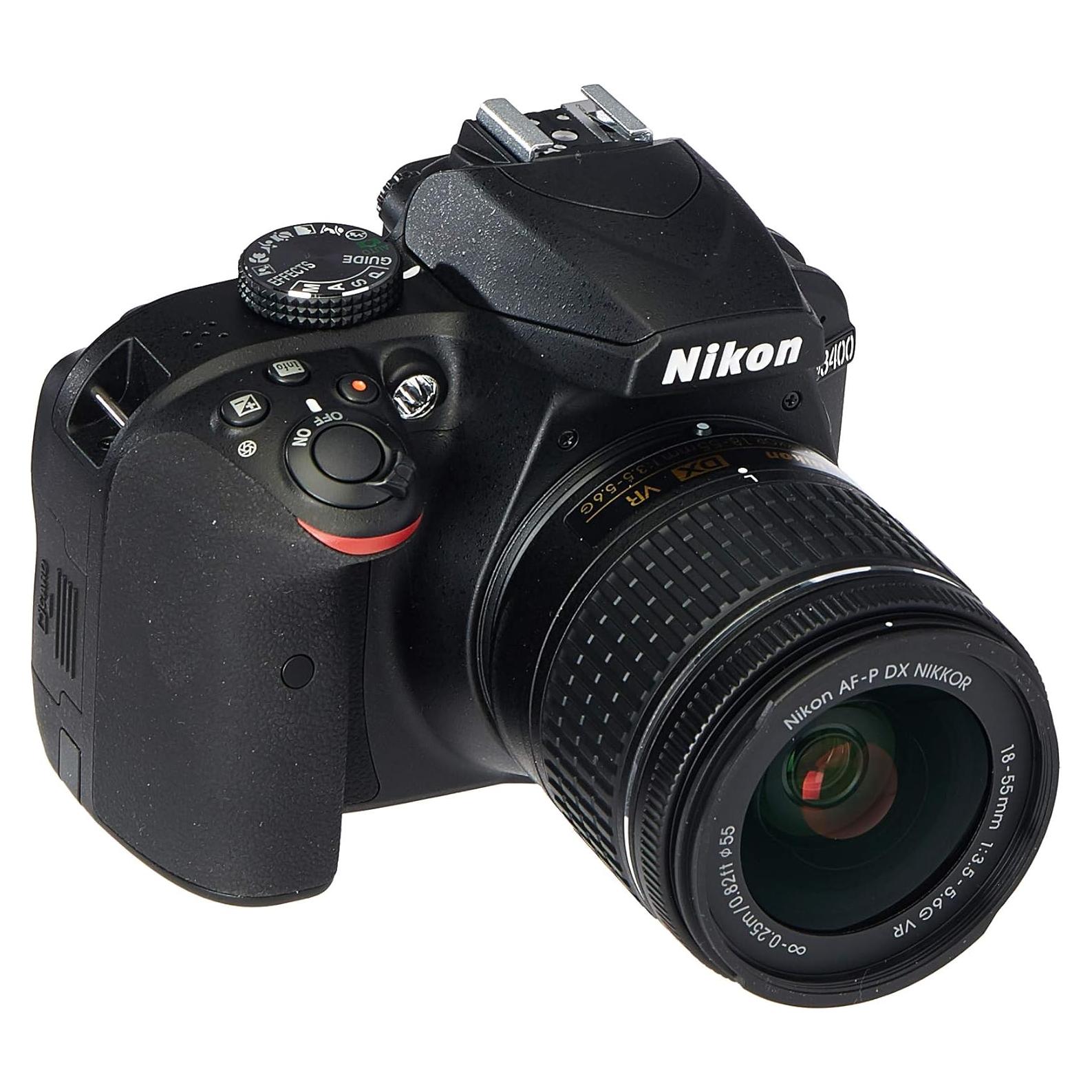 Cámara DSLR Nikon D3400 24.2MP con Lente 18-55mm VR Negro