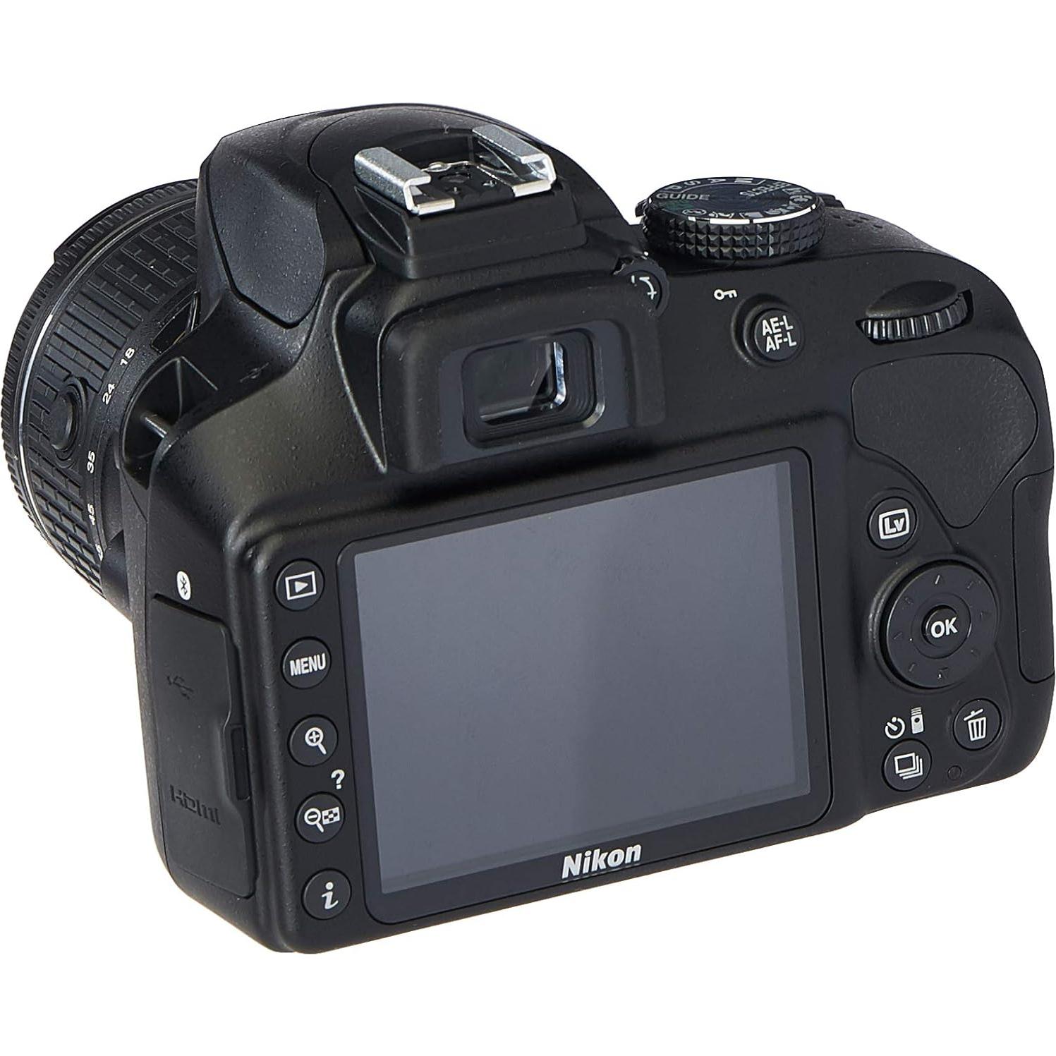 Cámara DSLR Nikon D3400 24.2MP con Lente 18-55mm VR Negro