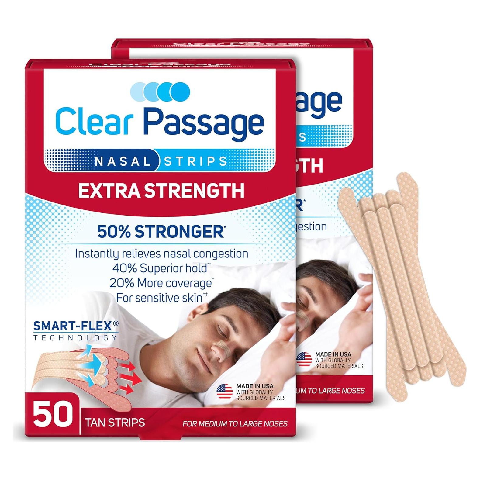 Tiras Nasales Aso 100 Contenido Fuerza Extra Alivio Congestión