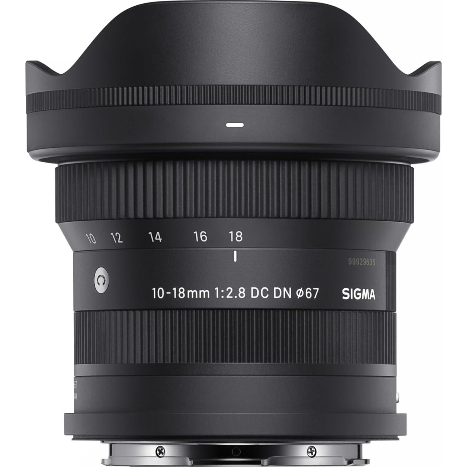 Lente Sigma 10-18mm f/2.8 DC DN para Sony-E con Accesorios