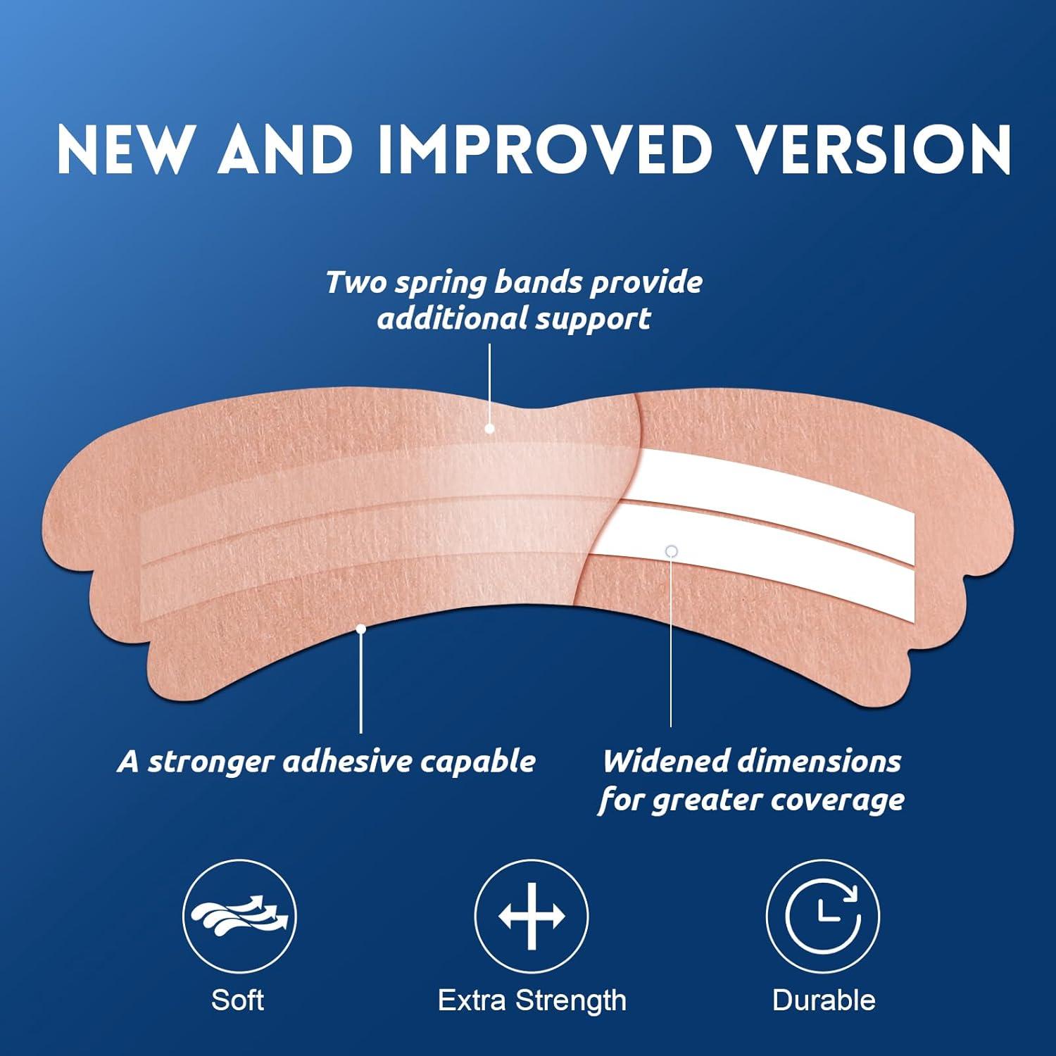 100 Tiras Nasales UPMOSTEK para Ronquidos y Congestión