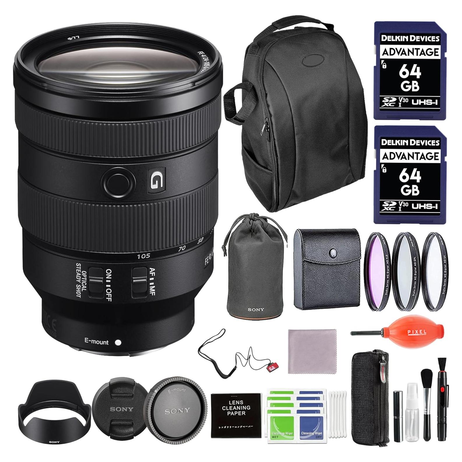 Lente Zoom Sony FE 24-105mm f4 G OSS + Accesorios