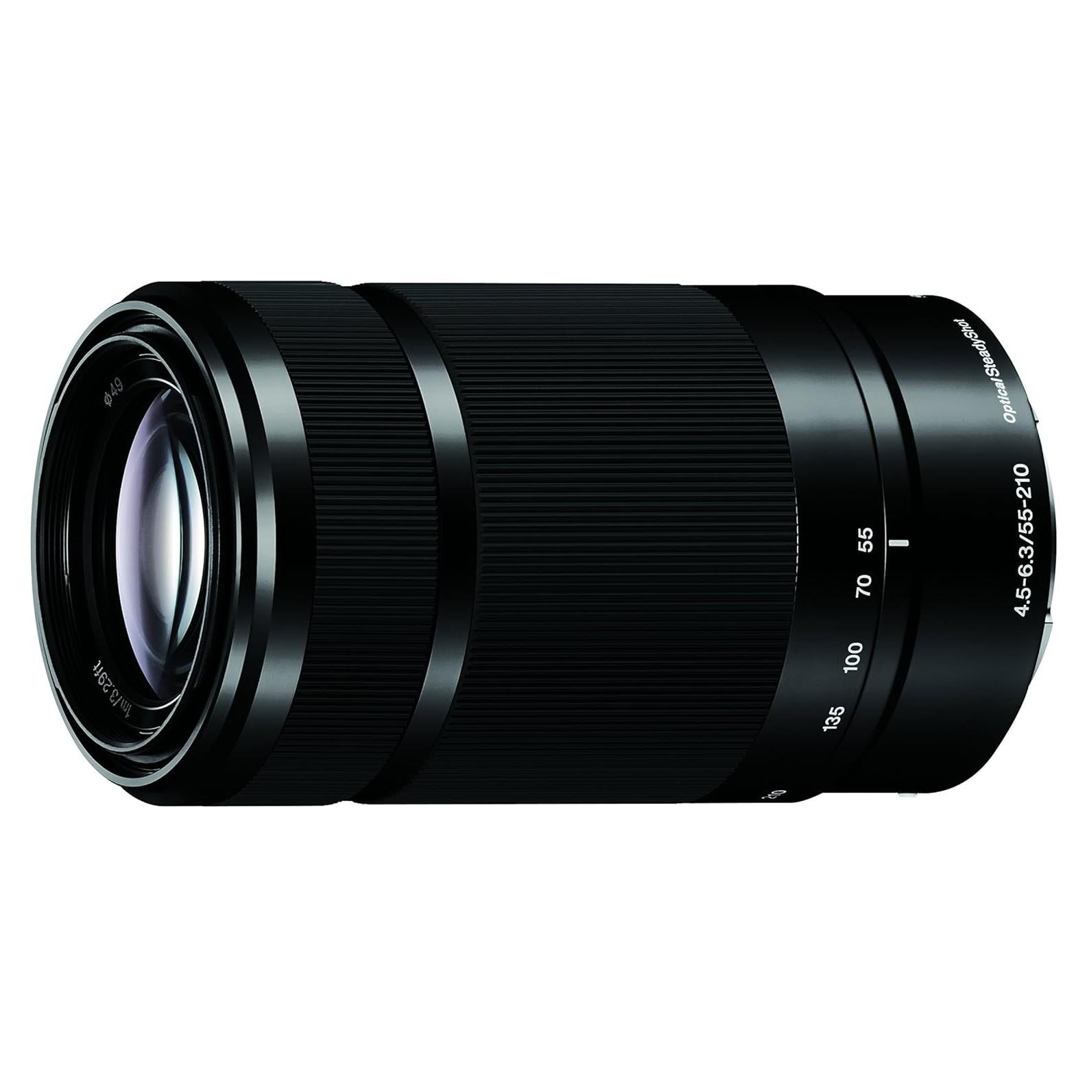 Lente Sony E 55-210mm F4.5-6.3 para Cámaras E-Mount - Negro (Renovado)