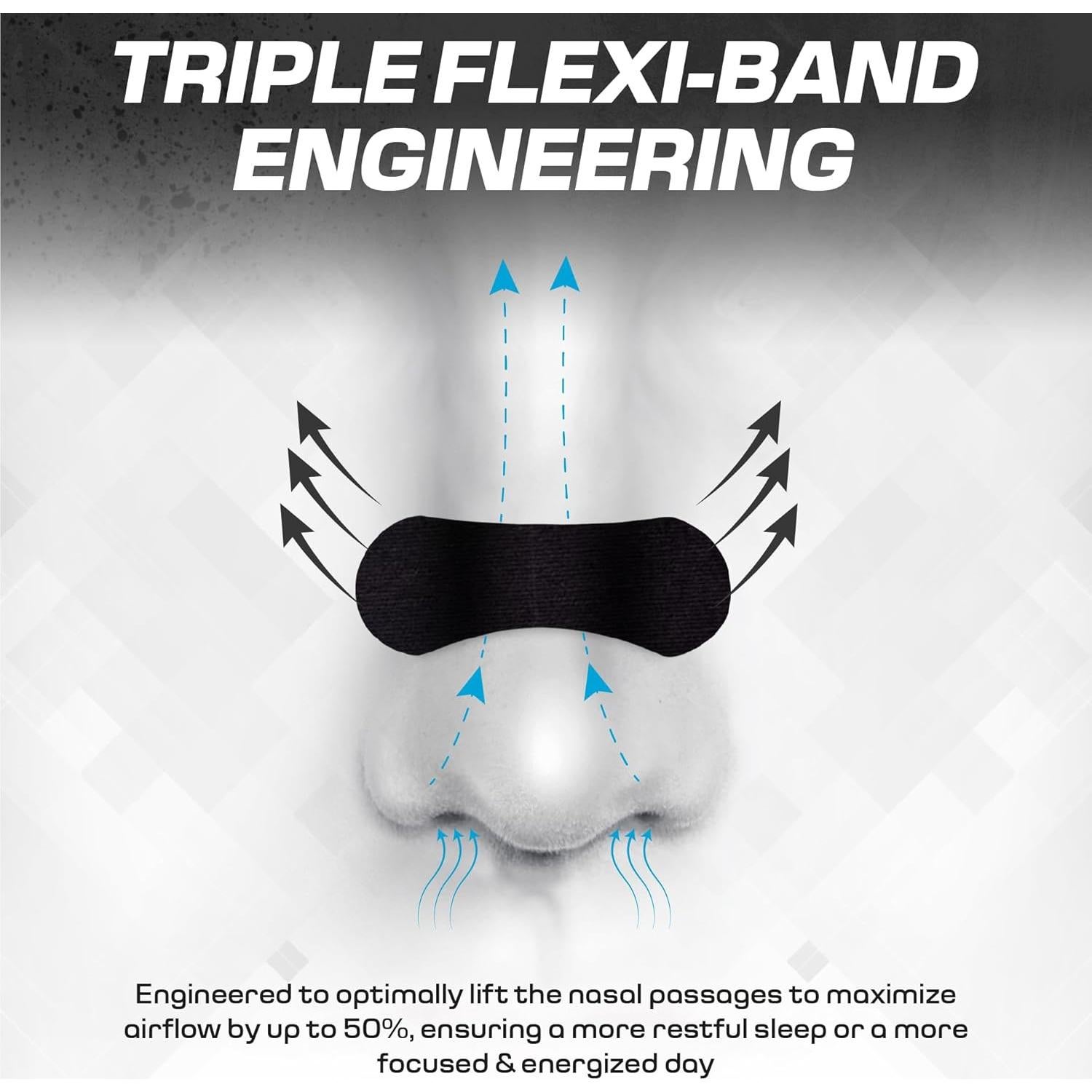 Tiras Nasales BLAZE 60 Ct Alivio Ronquidos Fuerza Extra