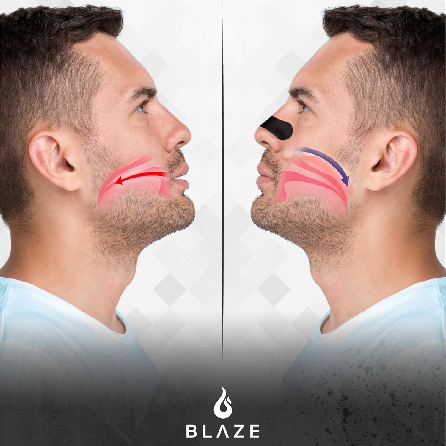 Tiras Nasales BLAZE 60 Ct Alivio Ronquidos Fuerza Extra