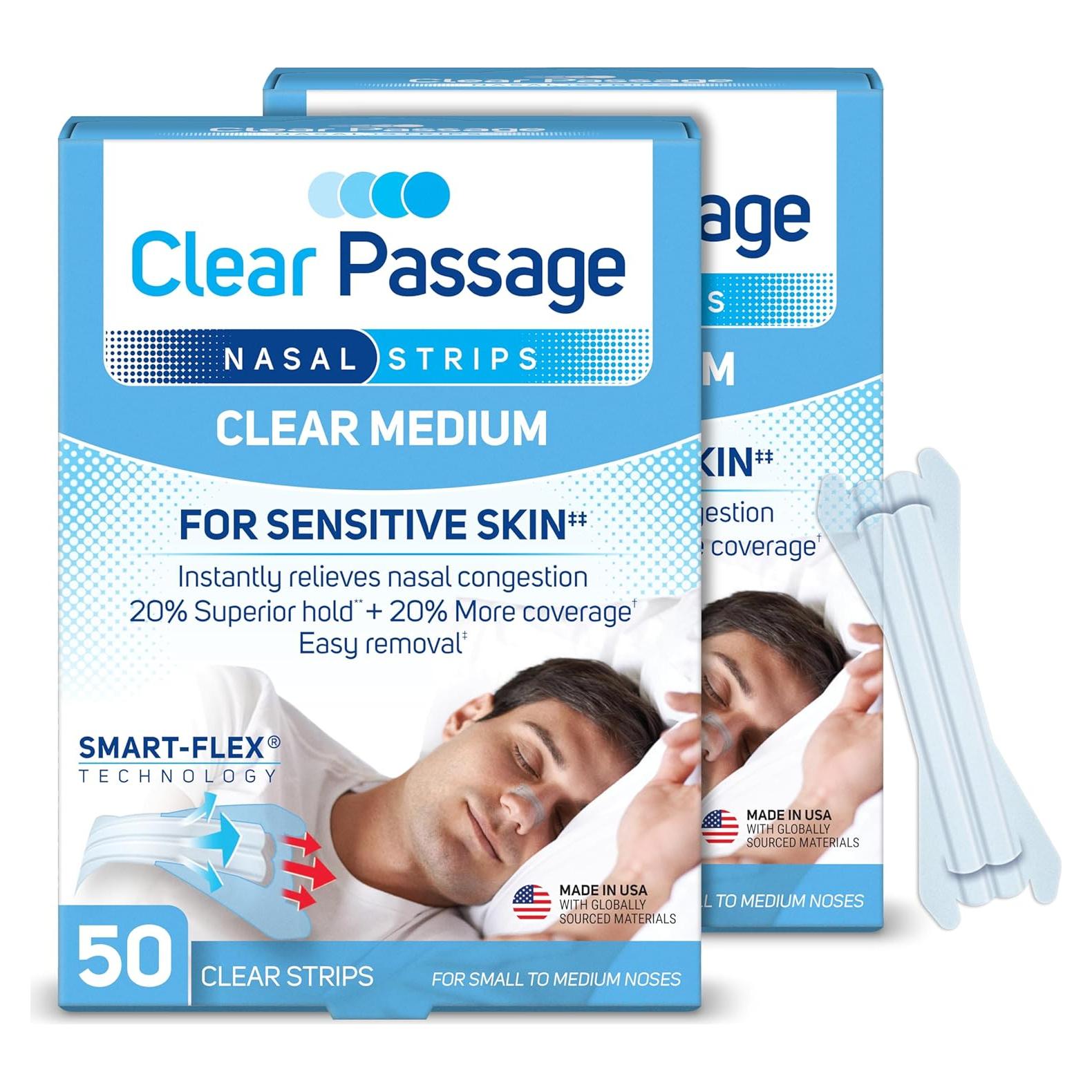 Tiras Nasales Medianas ASO 100 ct Alivio Congestión