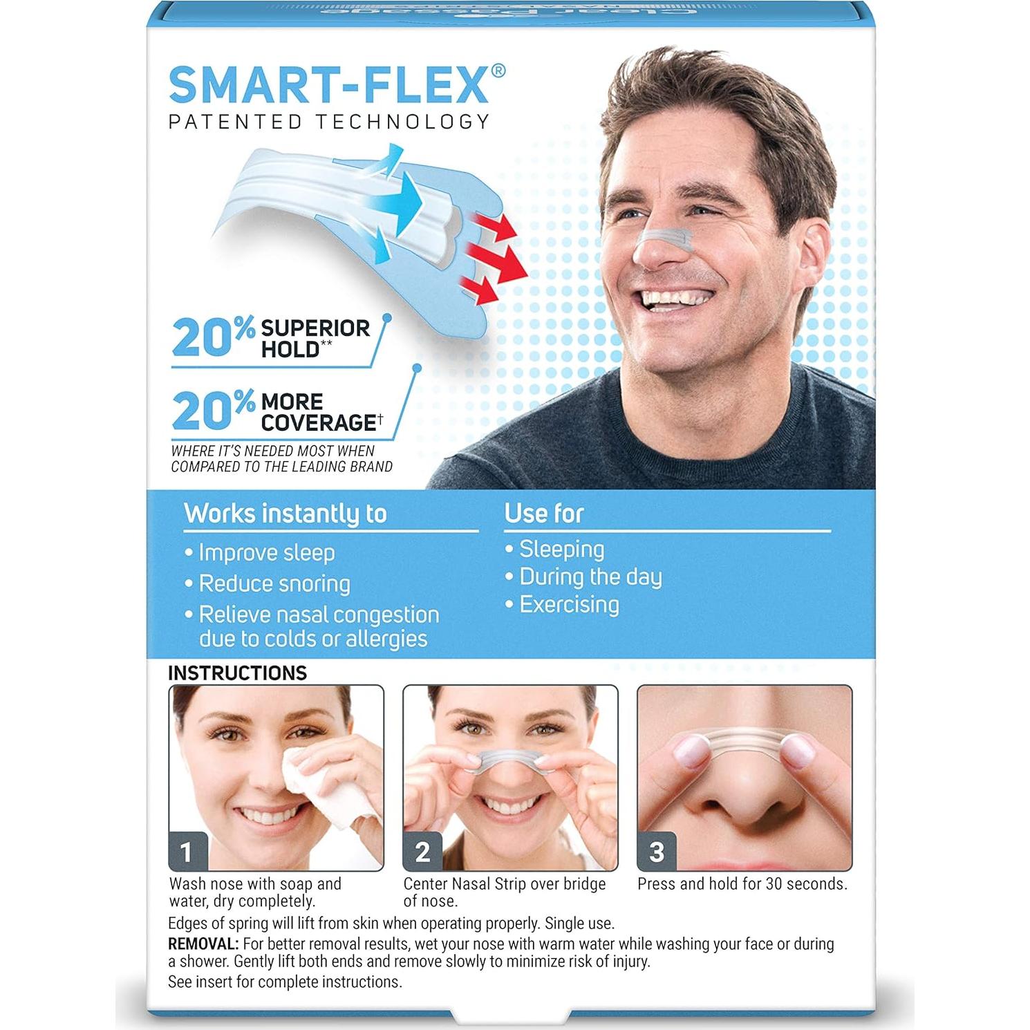 Tiras Nasales Medianas ASO 100 ct Alivio Congestión