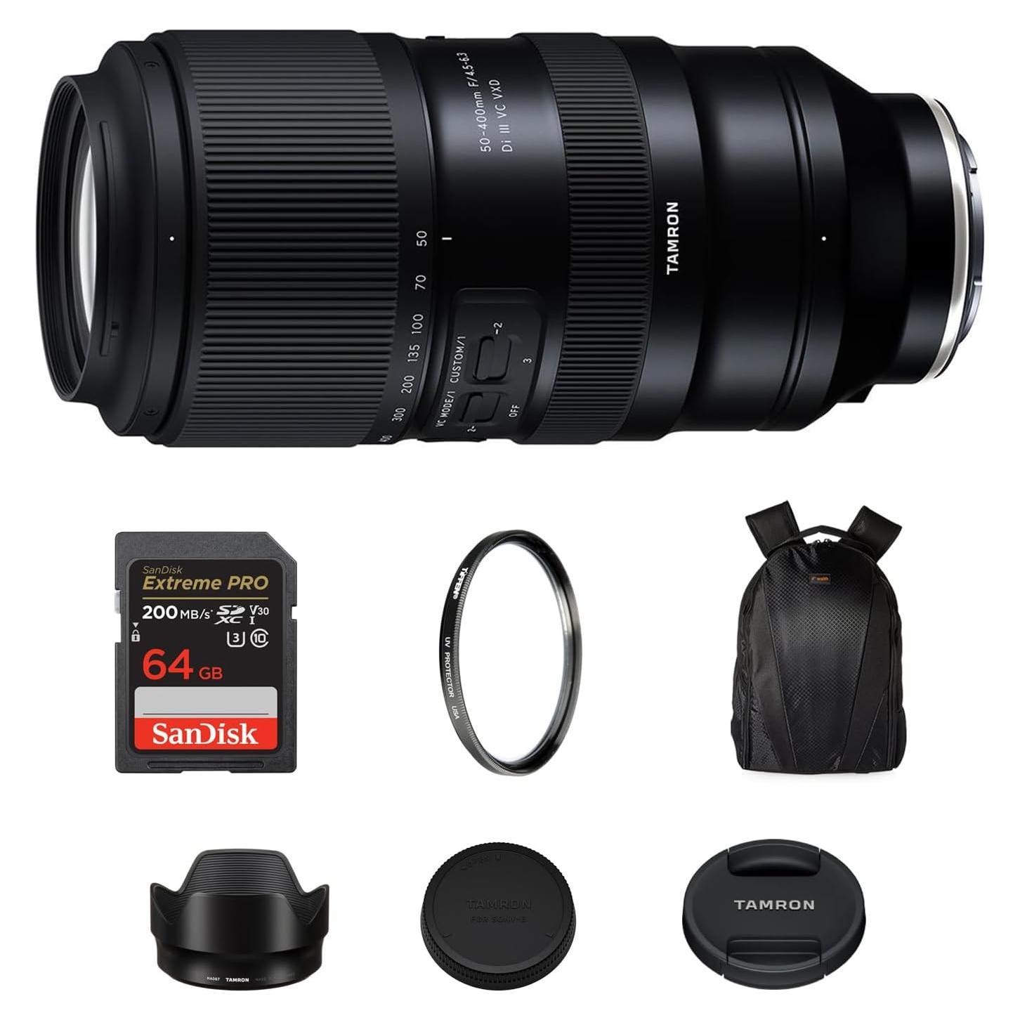 Lente Tamron 50-400mm f/4.5-6.3 Di III VC VXD para Sony E
