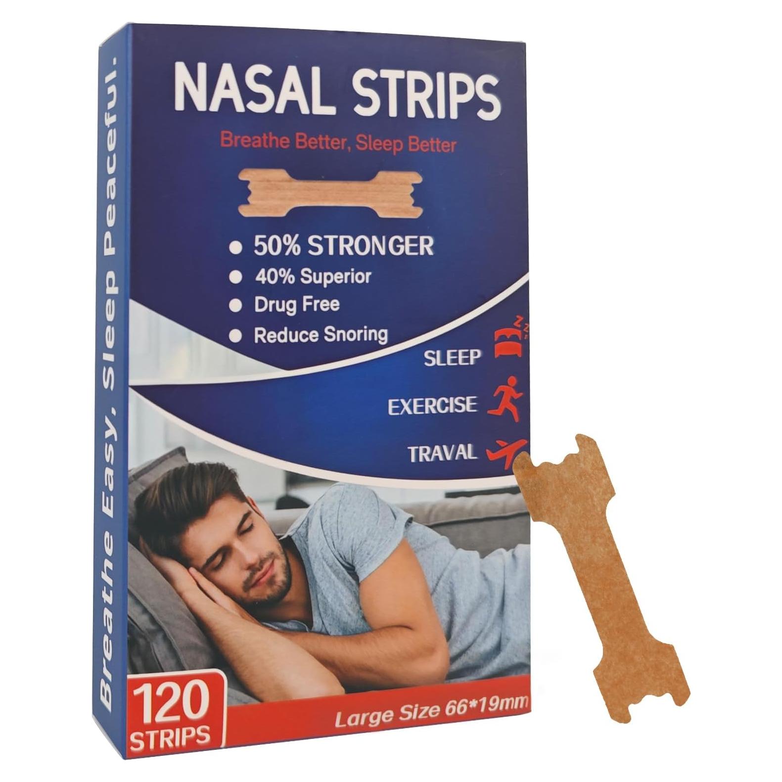 Tiras Nasales Tyelason Extra Grande 120 Unidades Alivio Ronquidos