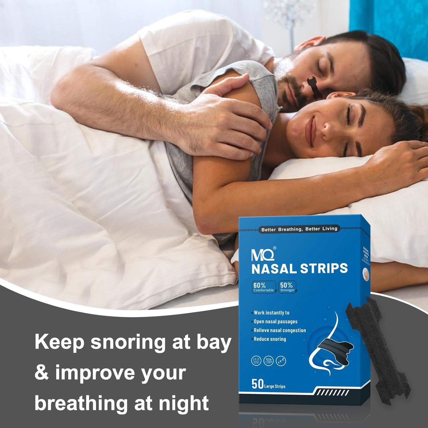 Tiras Nasales MQ para Ronquidos 50 Unidades Fuerza Extra