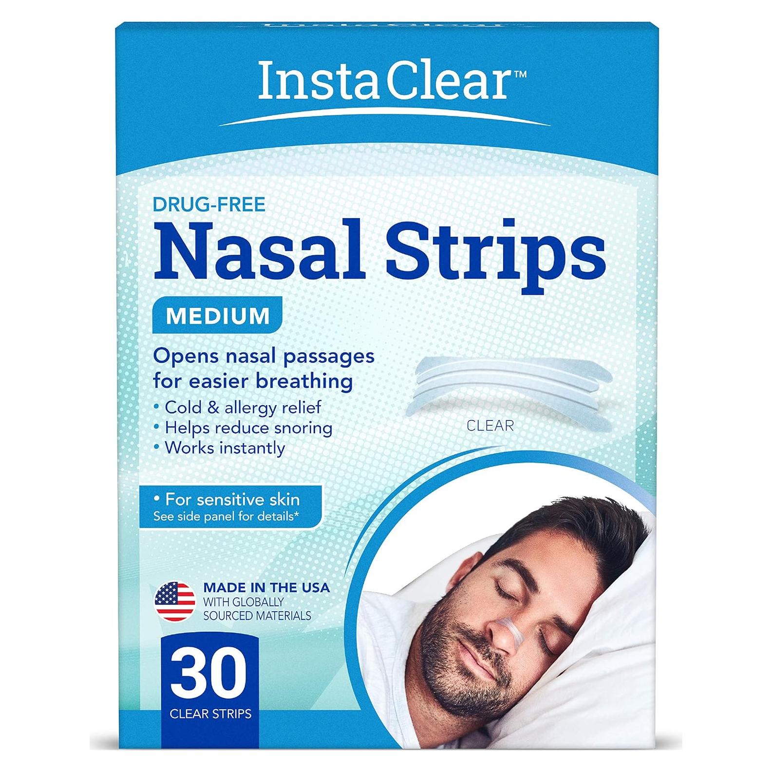 Tiras Nasales ASO Corp Medianas Transparentes 30 ct