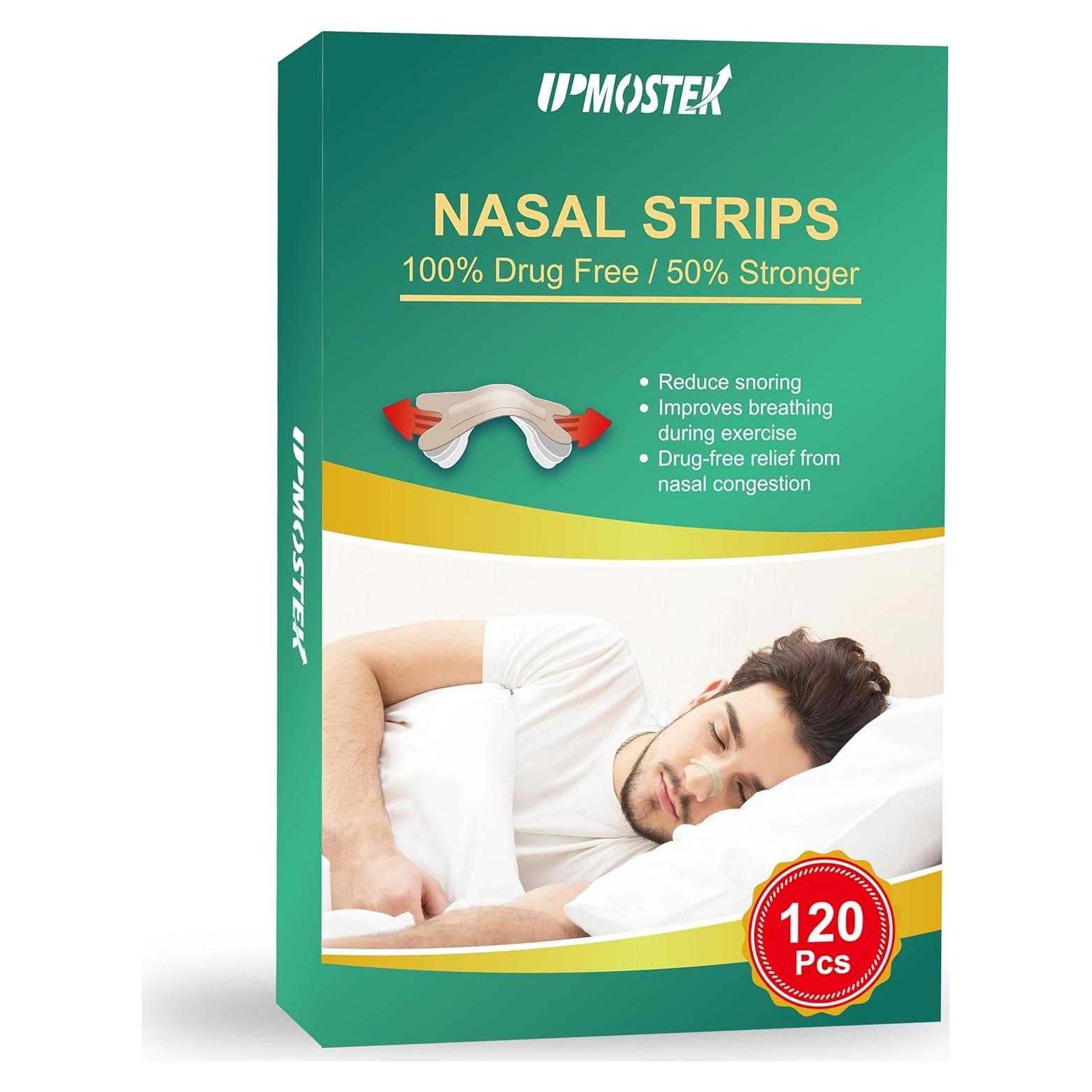 Tiras Nasales UPMOSTEK 120 Unidades Alivio Ronquidos