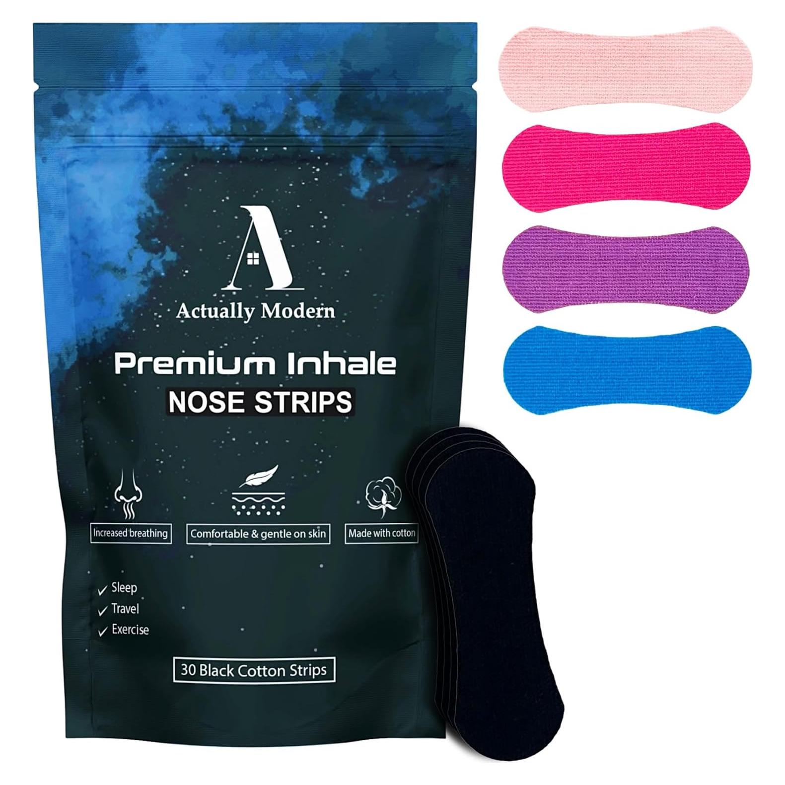 Tiras Nasales Inhale Actually Modern - 30 Unidades Negro