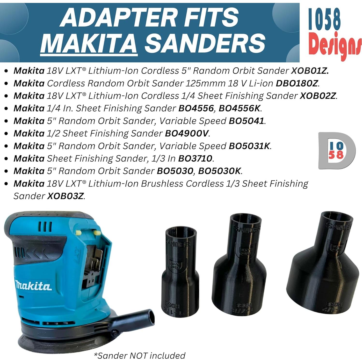 Adaptador de Vacío 1058 Diseños para Lijadoras Makita 1-1/4"