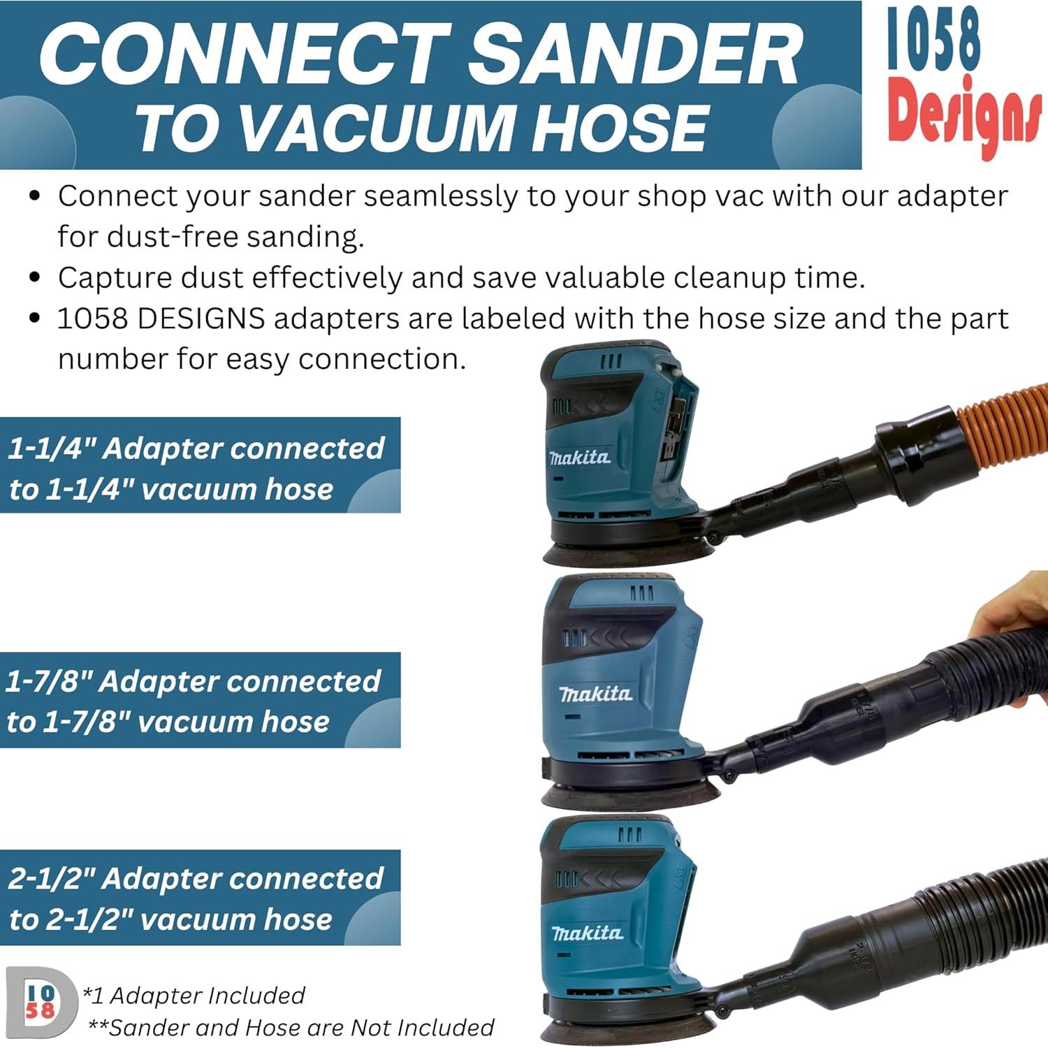 Adaptador de Vacío 1058 Diseños para Lijadoras Makita 1-1/4"