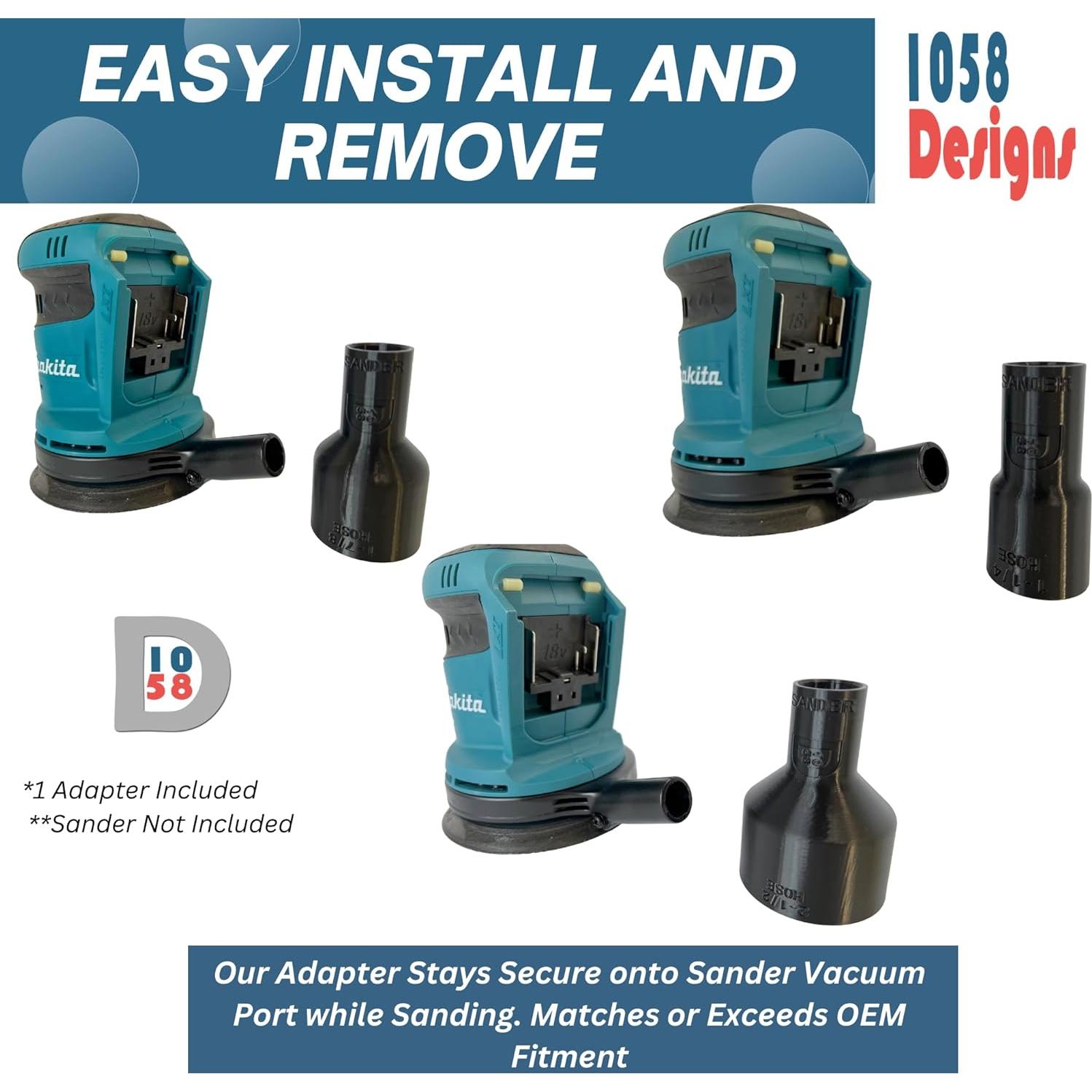 Adaptador de Vacío 1058 Diseños para Lijadoras Makita 1-1/4"