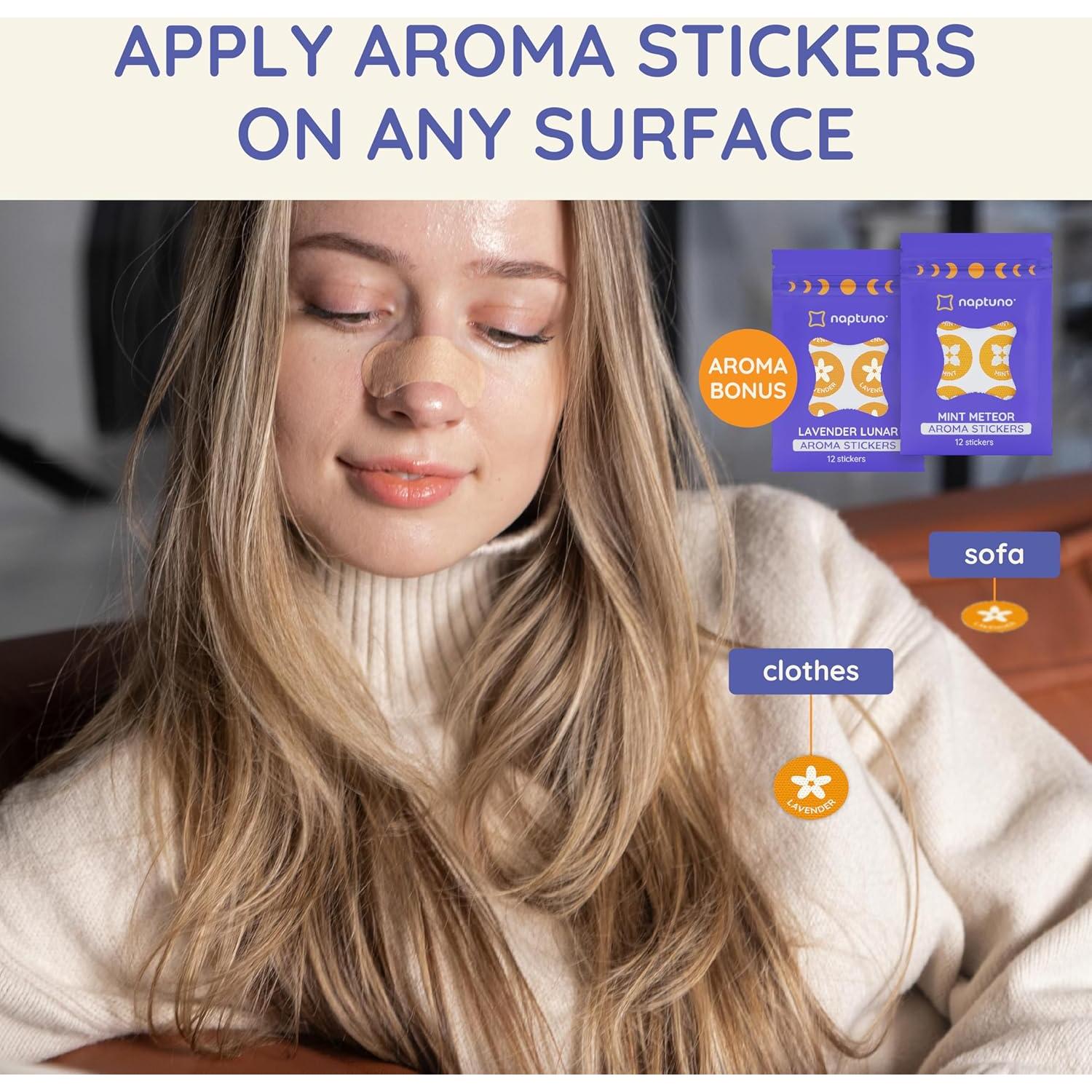 Tiras Nasales Naptuno 40 Unidades para Ronquidos y Congestión