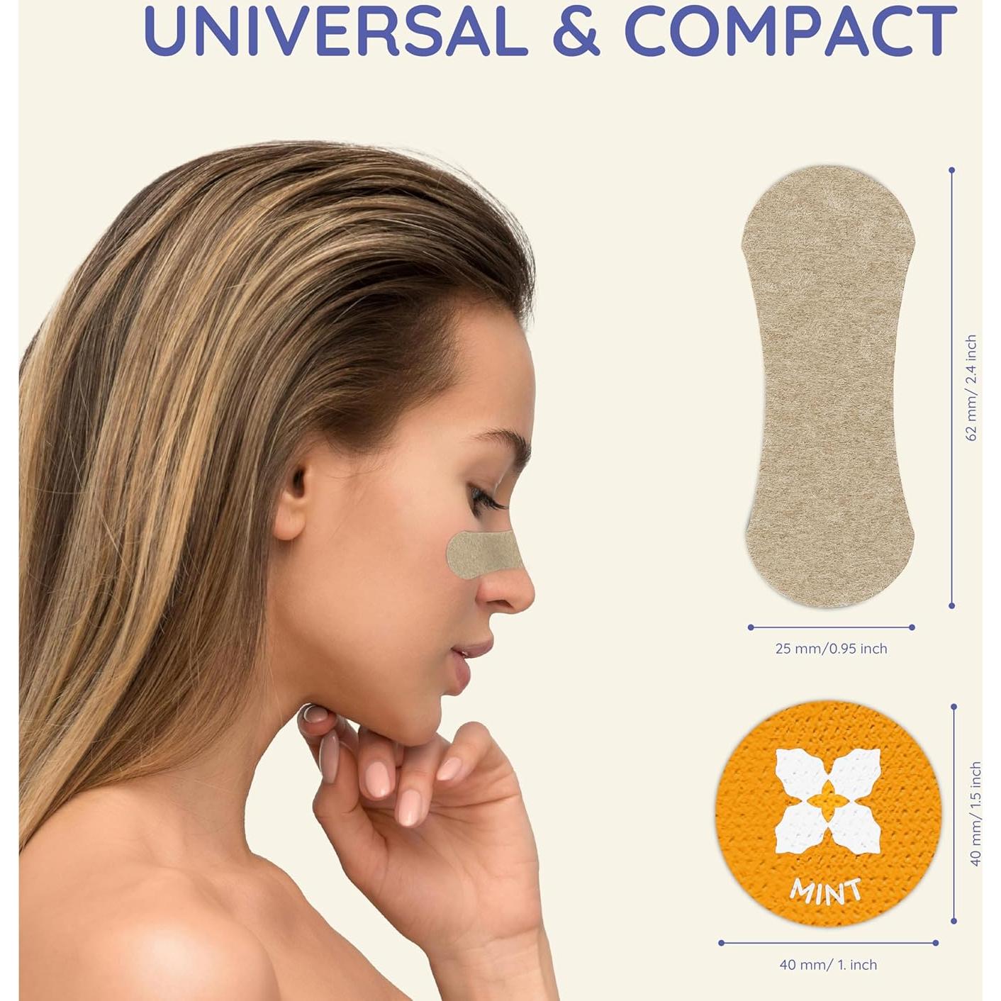 Tiras Nasales Naptuno 40 Unidades para Ronquidos y Congestión