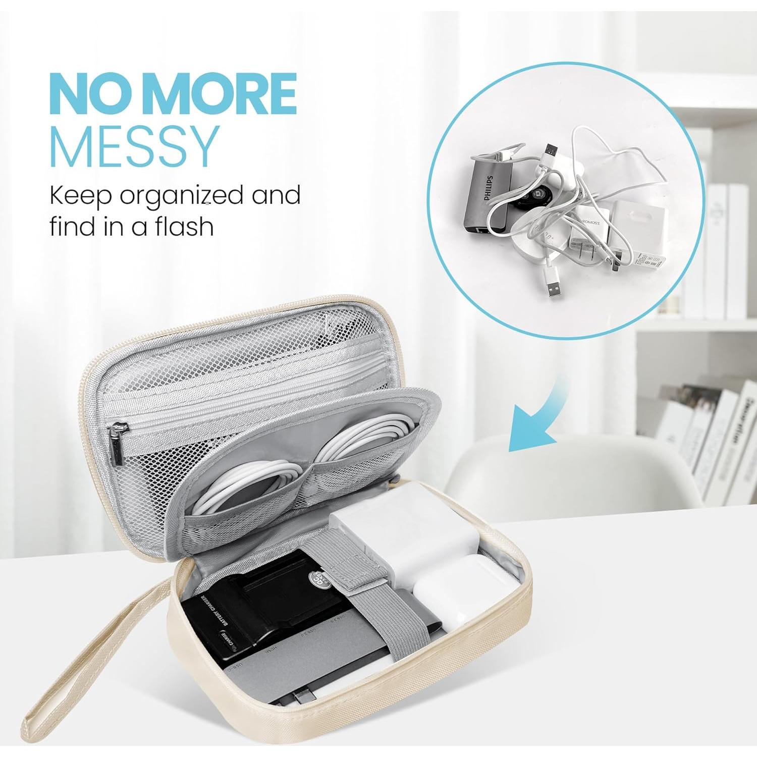 Organizador Electrónico Lcsmaokin Beige 18.74x11.94cm