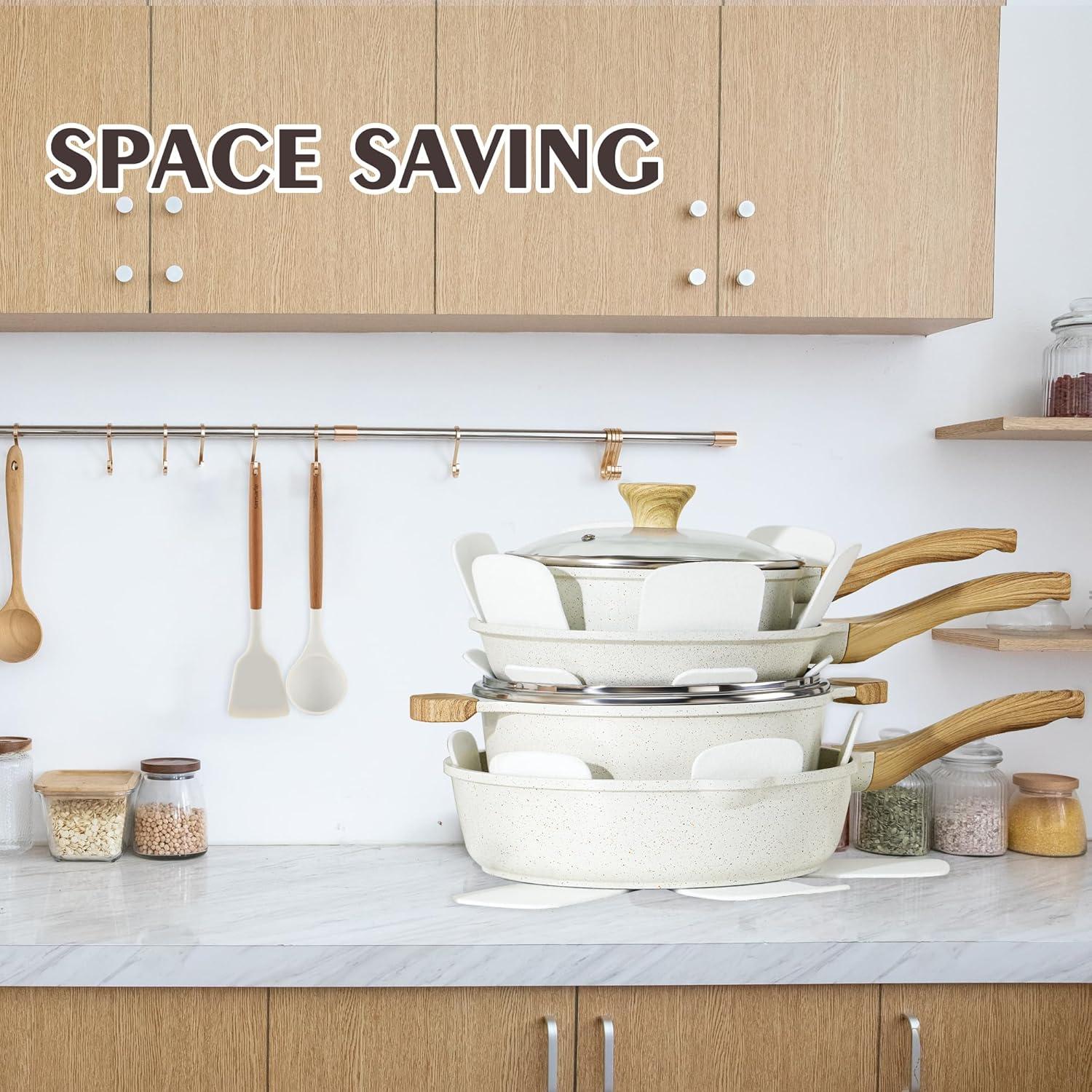 Juego de Utensilios de Cocina SENSARTE 13 Piezas Cerámica