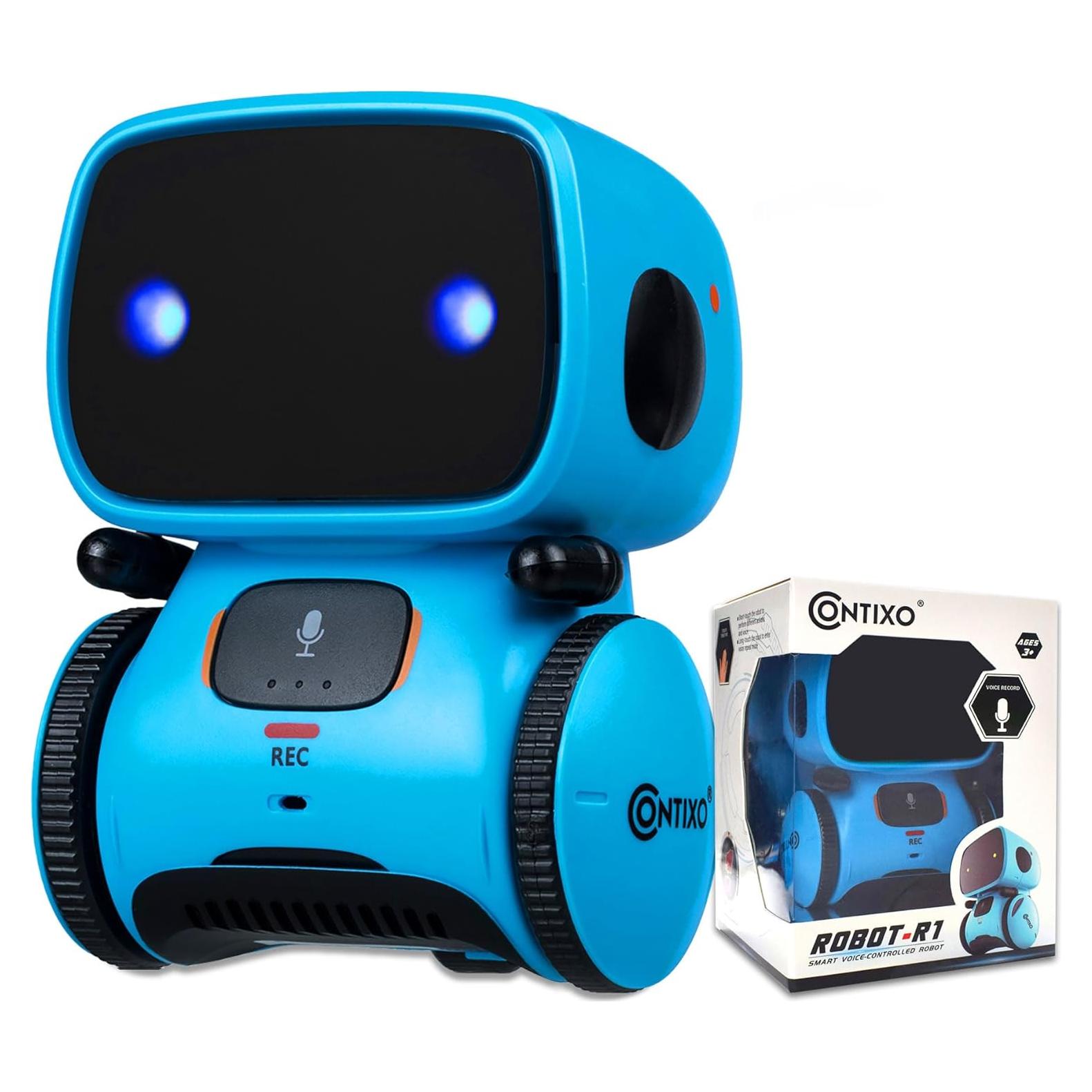 Robot Infantil Interactivo Contixo R1 Azul, Juguete Educativo