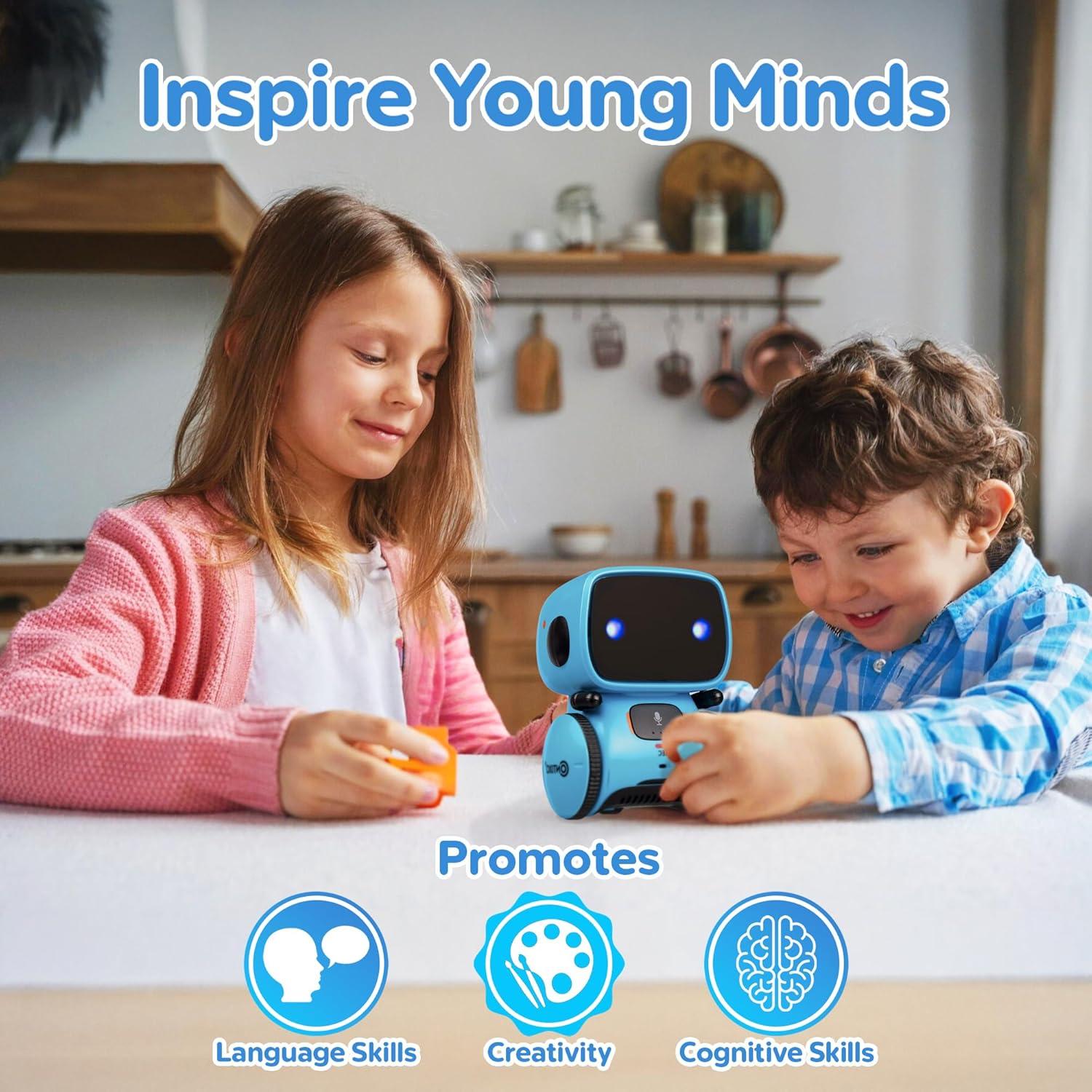 Robot Infantil Interactivo Contixo R1 Azul, Juguete Educativo