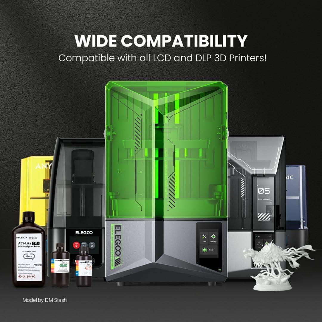 Resina Fotopolimérica ELEGOO ABS-Like 3.0+ 500g Gris