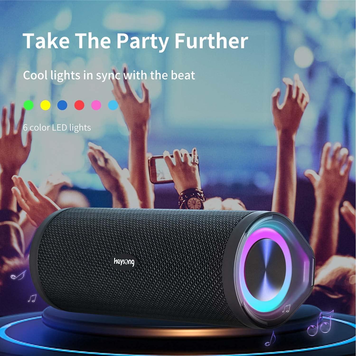 Altavoz Bluetooth HEYSONG REVERB Impermeable 40H Sonido Estéreo