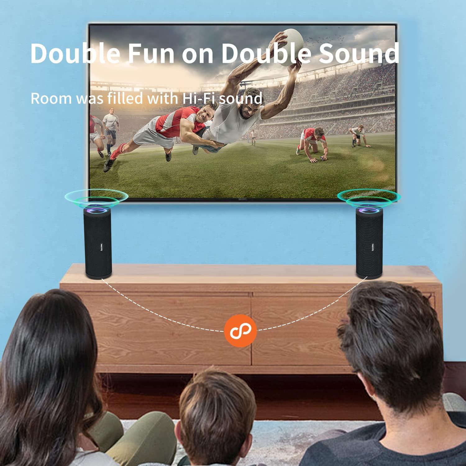 Altavoz Bluetooth HEYSONG REVERB Impermeable 40H Sonido Estéreo