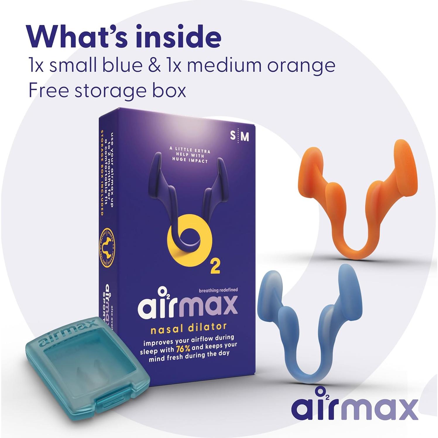 Dilatadores Nasales Airmax Unisex - 2 Tamaños - Antironquido