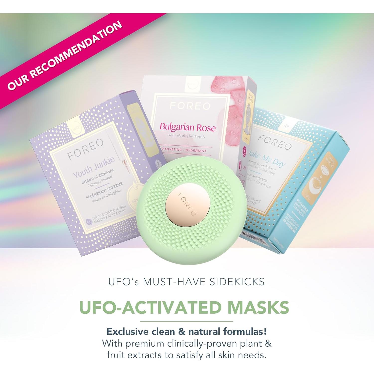 FOREO UFO 3 Go - Tratamiento Facial LED Hidratante 4 en 1