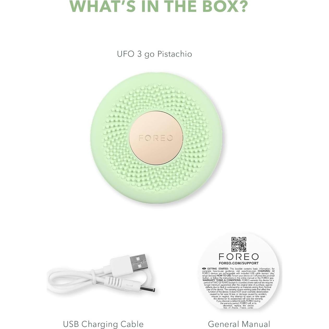 FOREO UFO 3 Go - Tratamiento Facial LED Hidratante 4 en 1