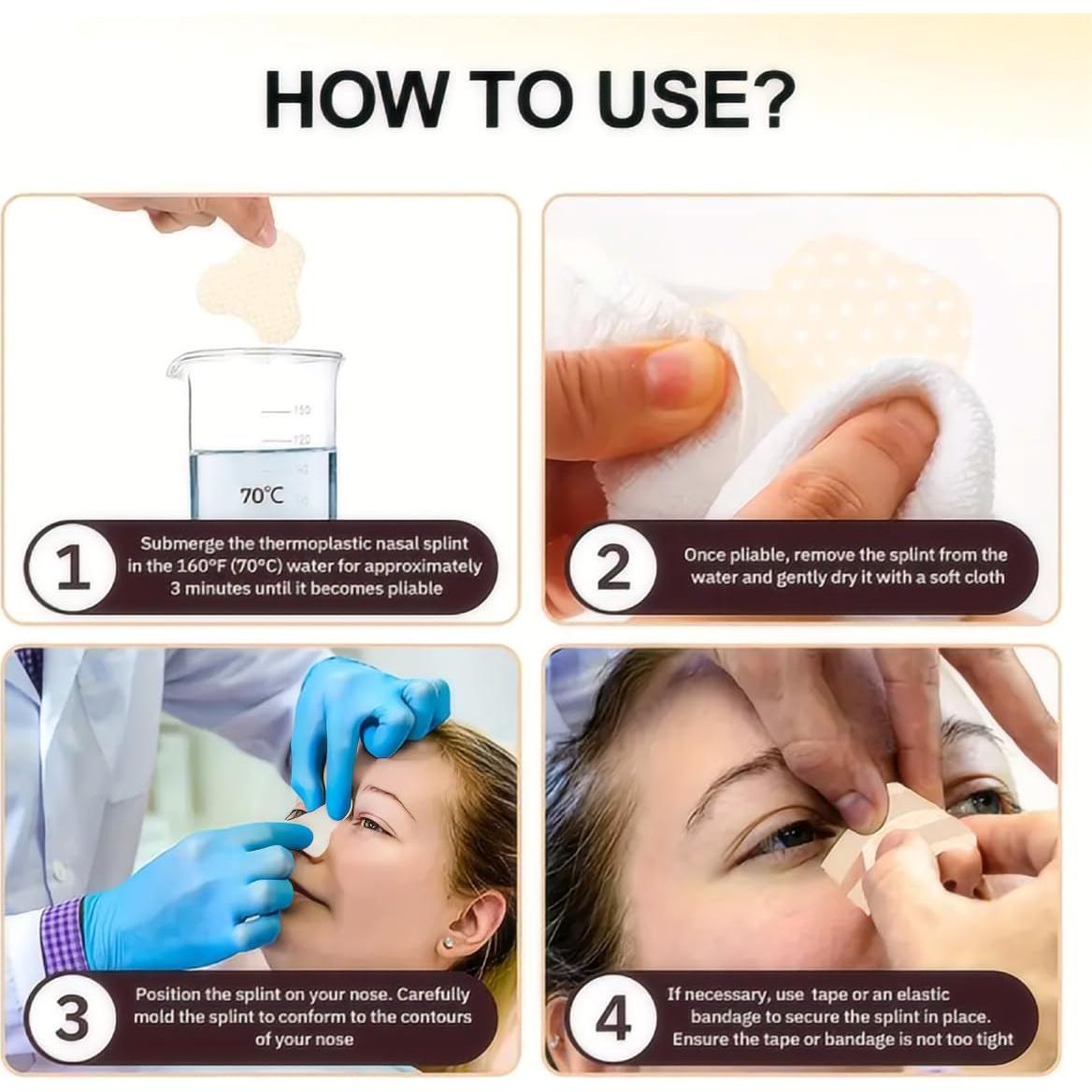 Kit de Férula Nasal y Cinta Facial Syalong - Reutilizable