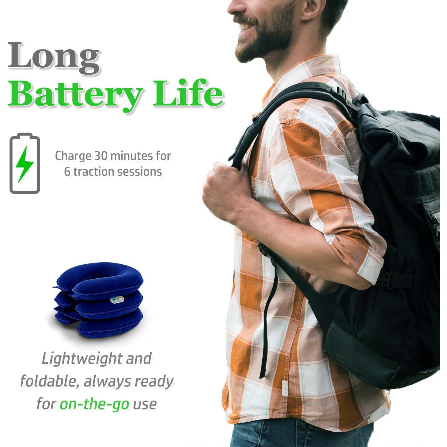 Dispositivo de tracción cervical eléctrica S NSBTR-BL, alivio de dolor