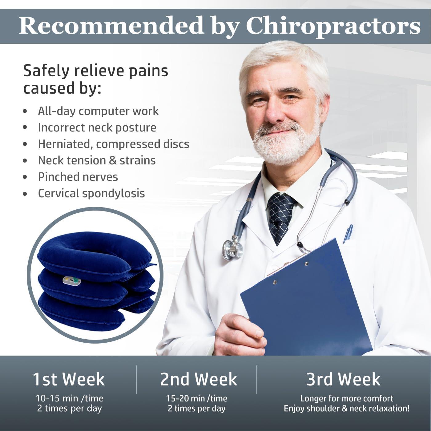 Dispositivo de tracción cervical eléctrica S NSBTR-BL, alivio de dolor