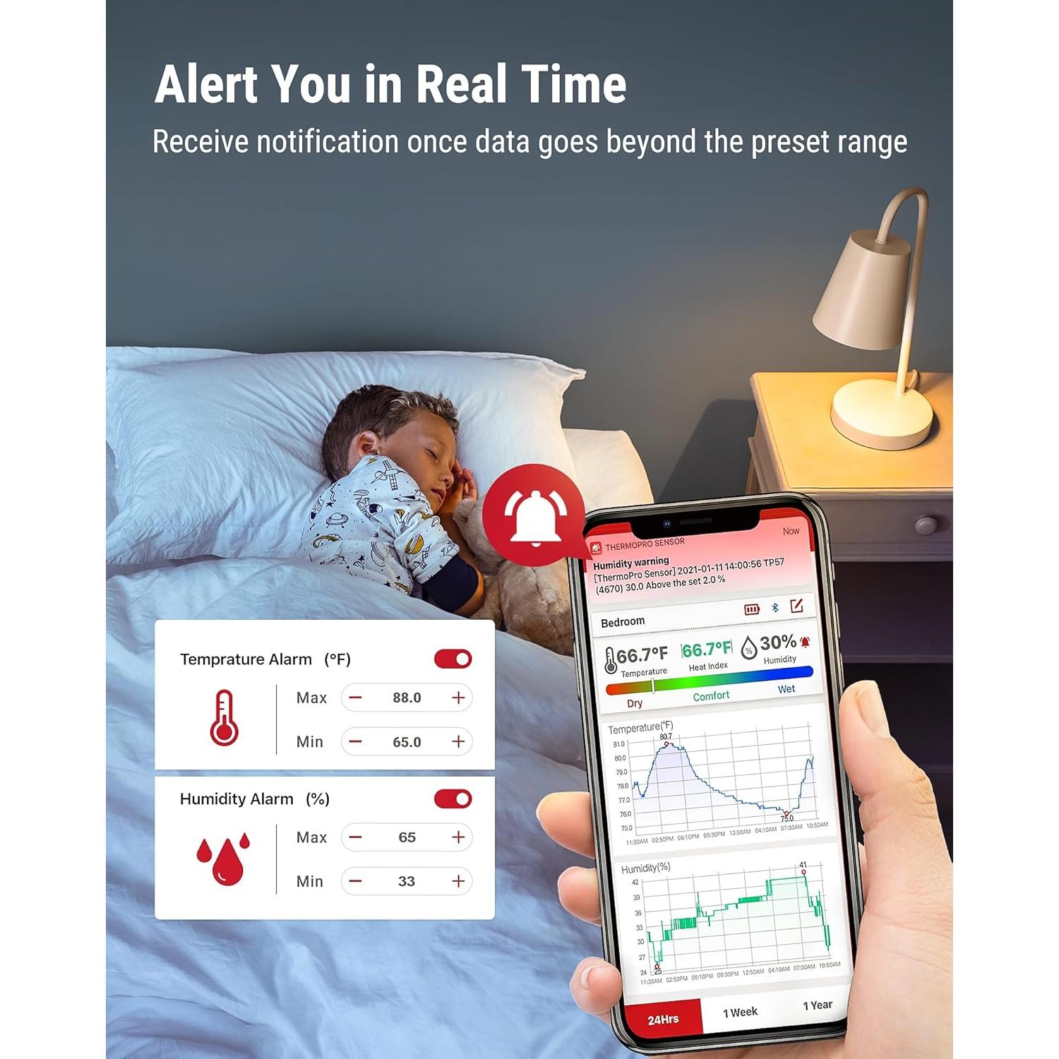 Termómetro Digital ThermoPro TP357 Bluetooth con App