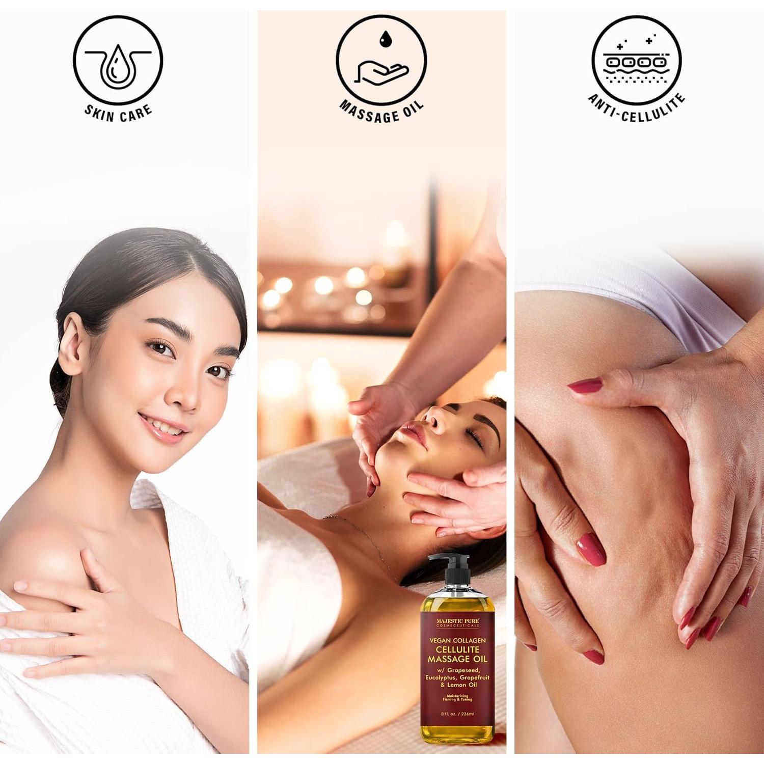 Aceite de Masaje Anticelulitis Majestic Pure 250 ml Colágeno