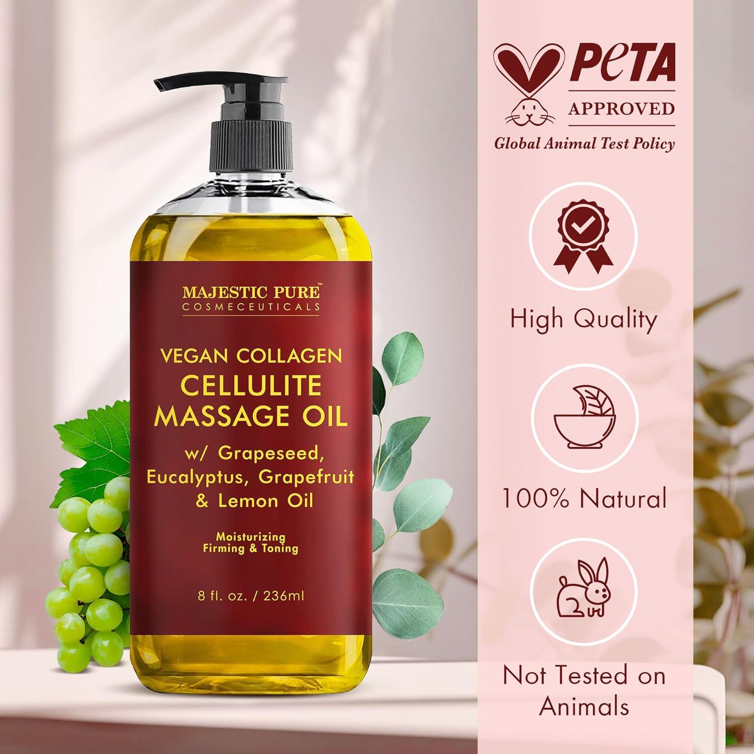 Aceite de Masaje Anticelulitis Majestic Pure 250 ml Colágeno