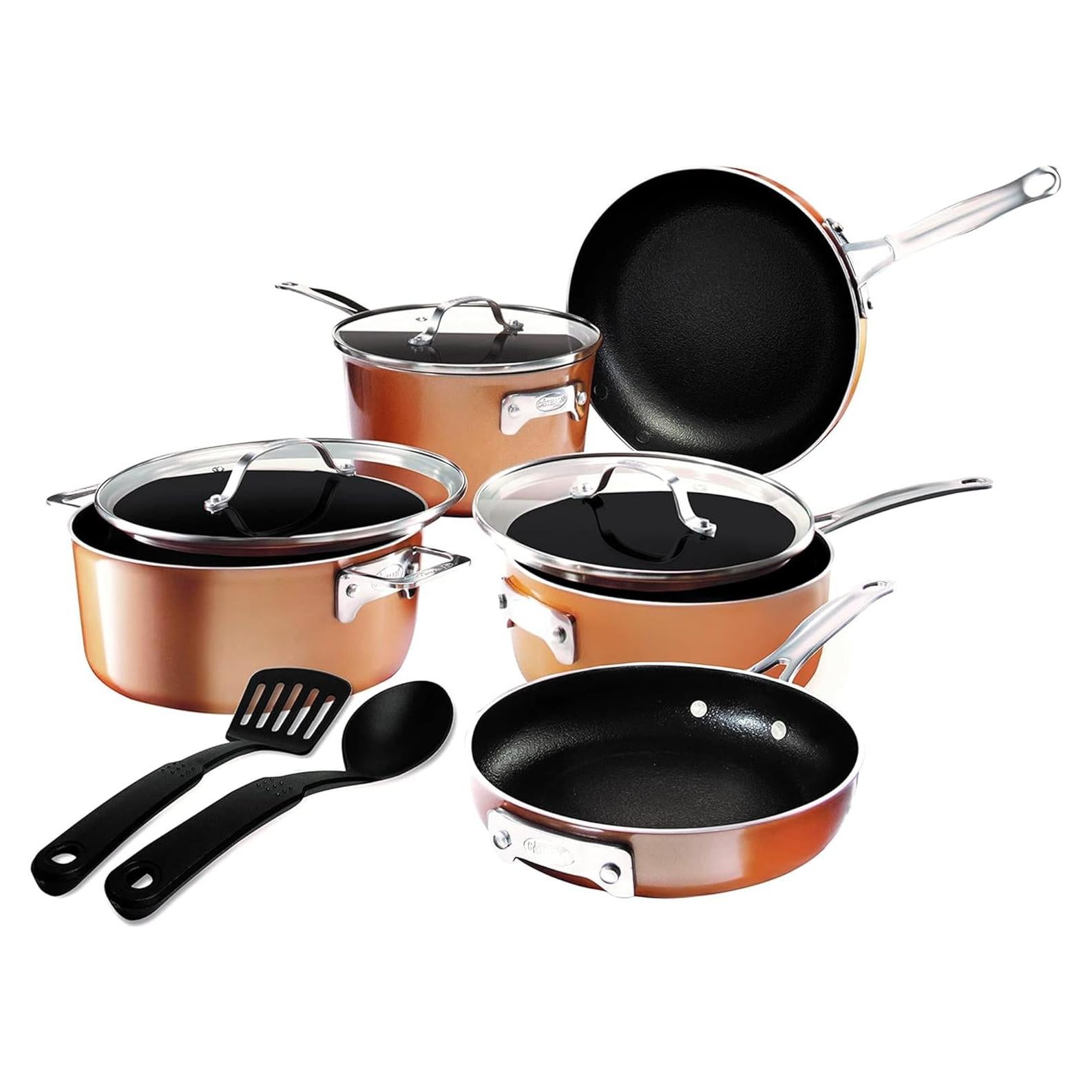 Juego de Ollas y Sartenes Gotham Steel 10 Pzas Antiadherente