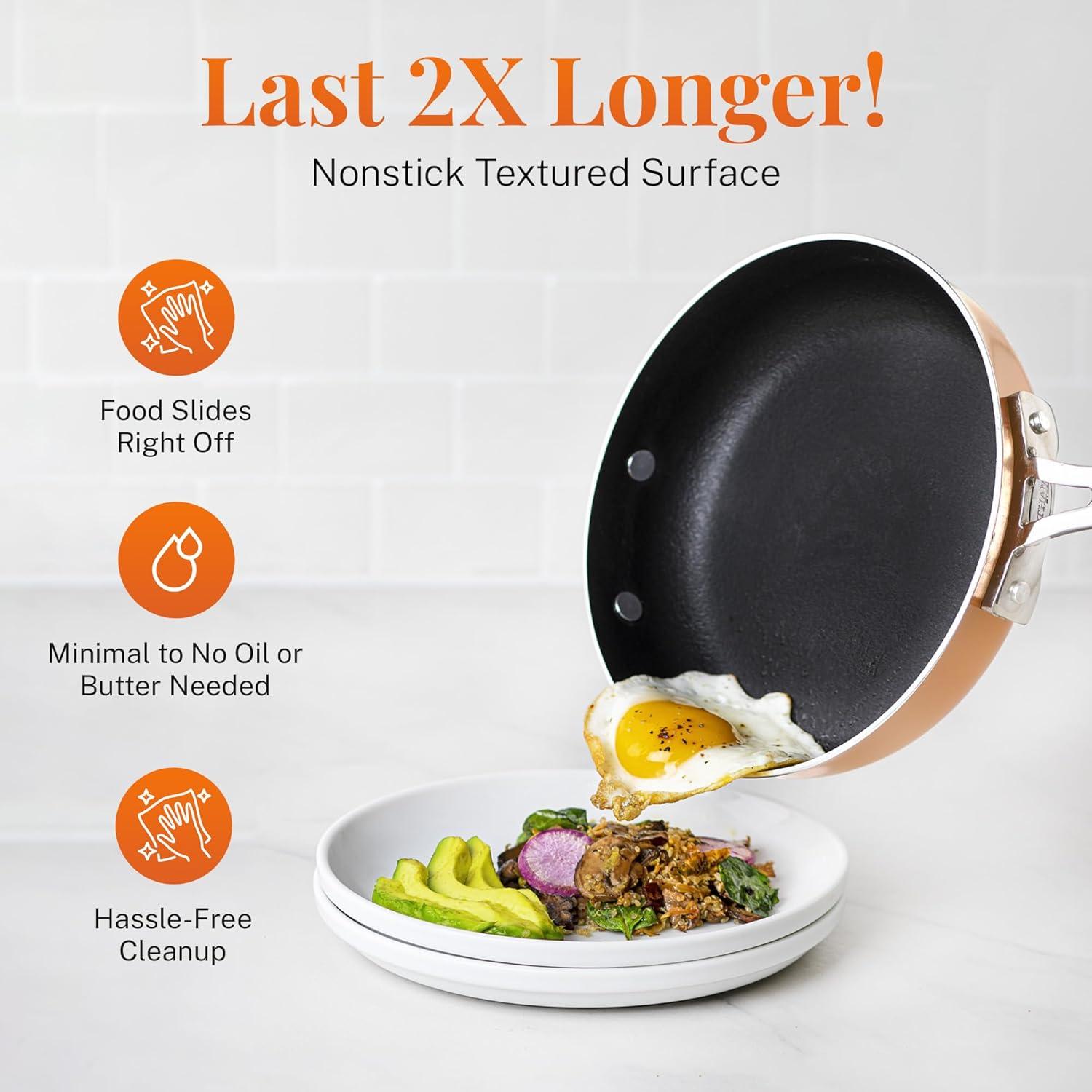 Juego de Ollas y Sartenes Gotham Steel 10 Pzas Antiadherente