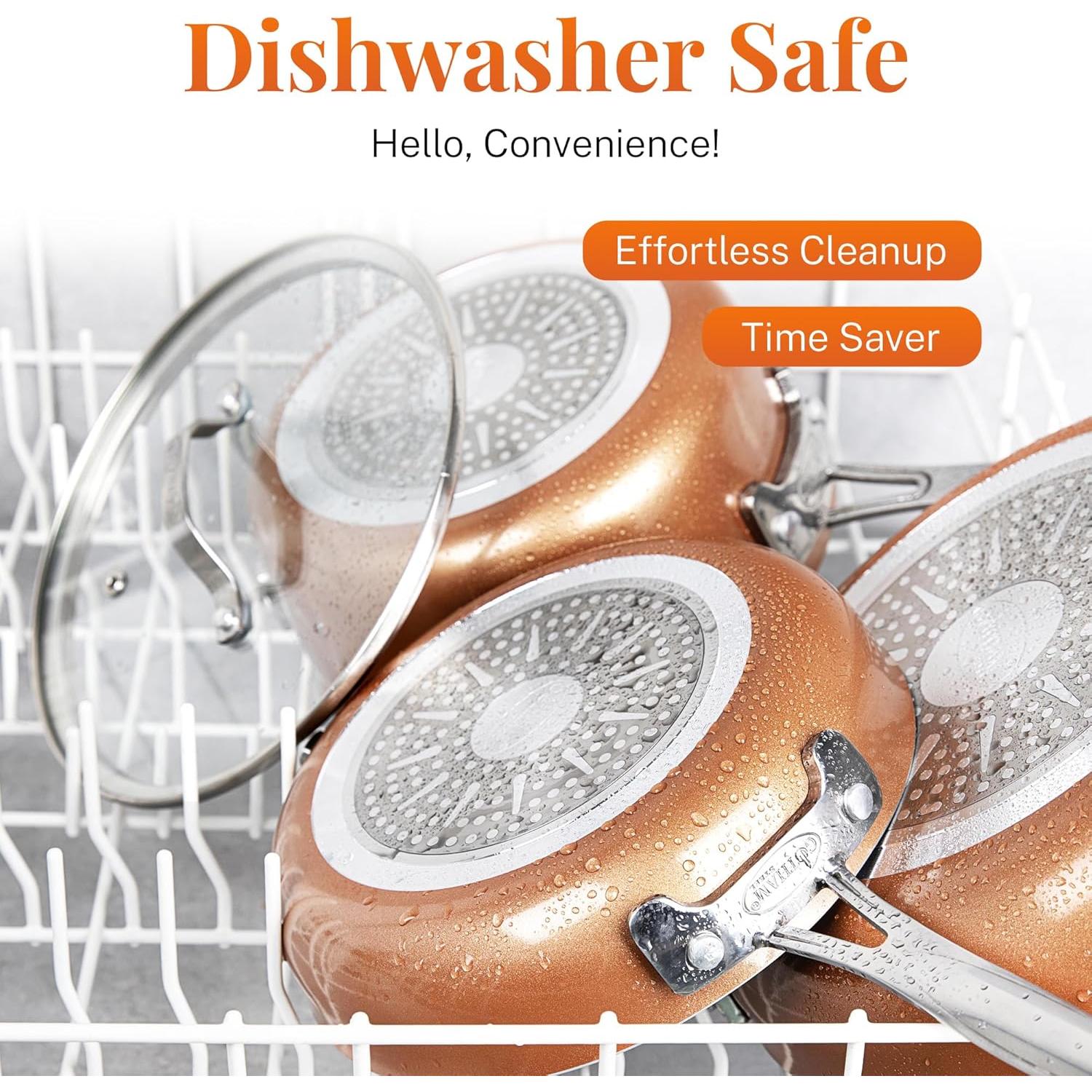 Juego de Ollas y Sartenes Gotham Steel 10 Pzas Antiadherente