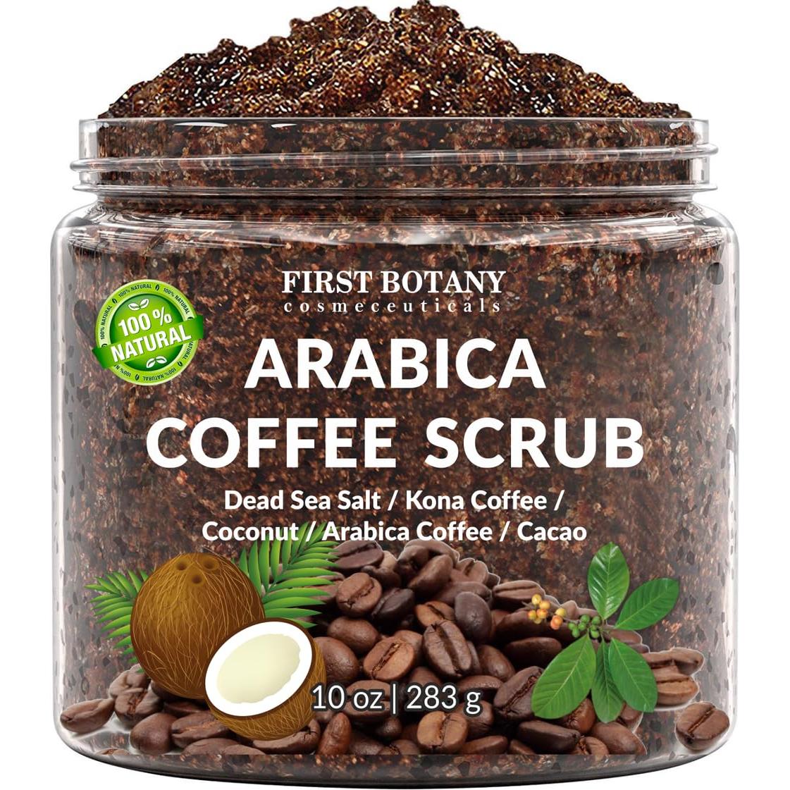 Exfoliante de Café Arábica 100% Natural 10 oz - First Botany