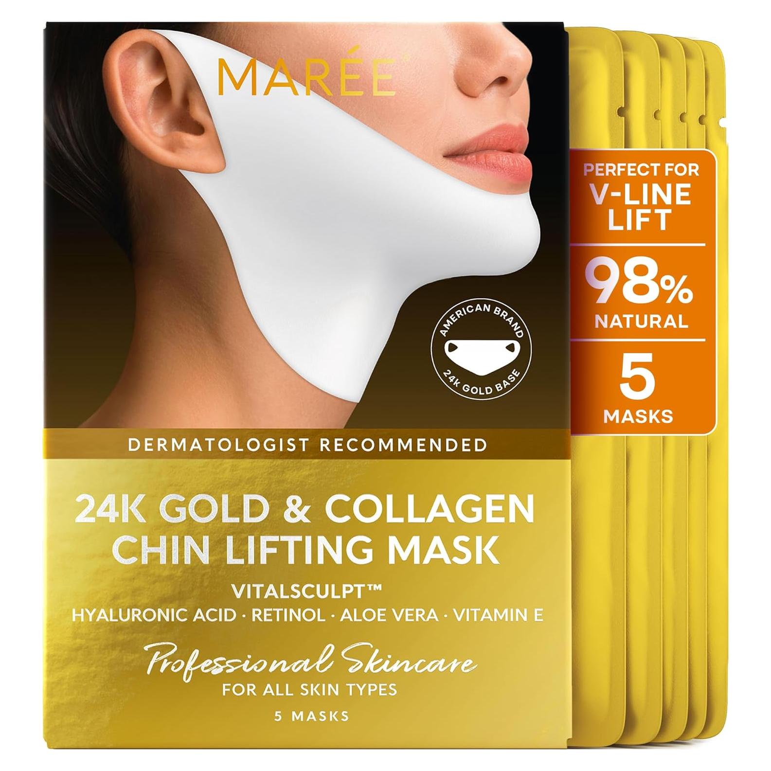 Máscara Elevadora V MAREE con Oro 24K - 5 Unidades