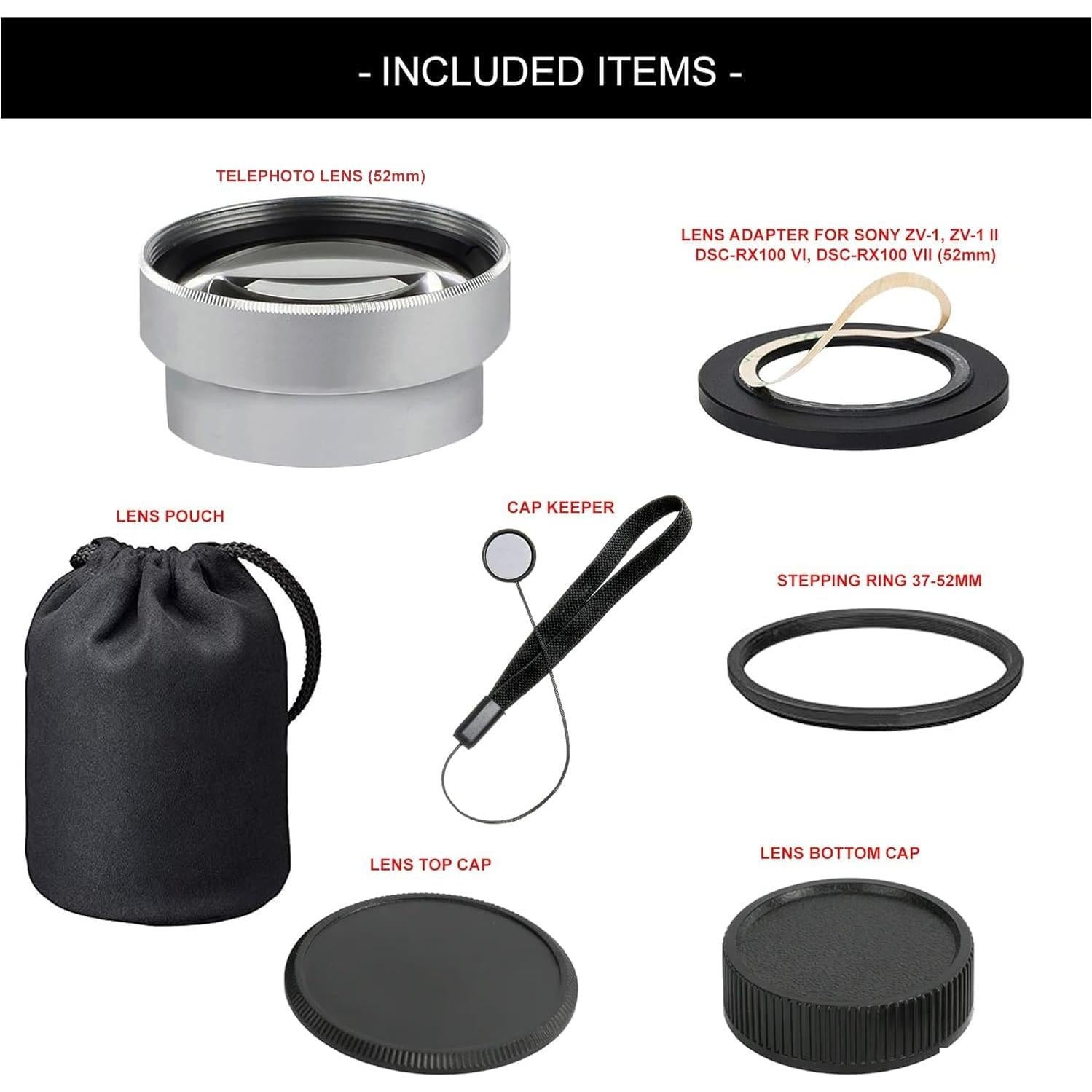 Lente Telefoto 2.0x Hila Optics para Sony ZV-1 y RX100