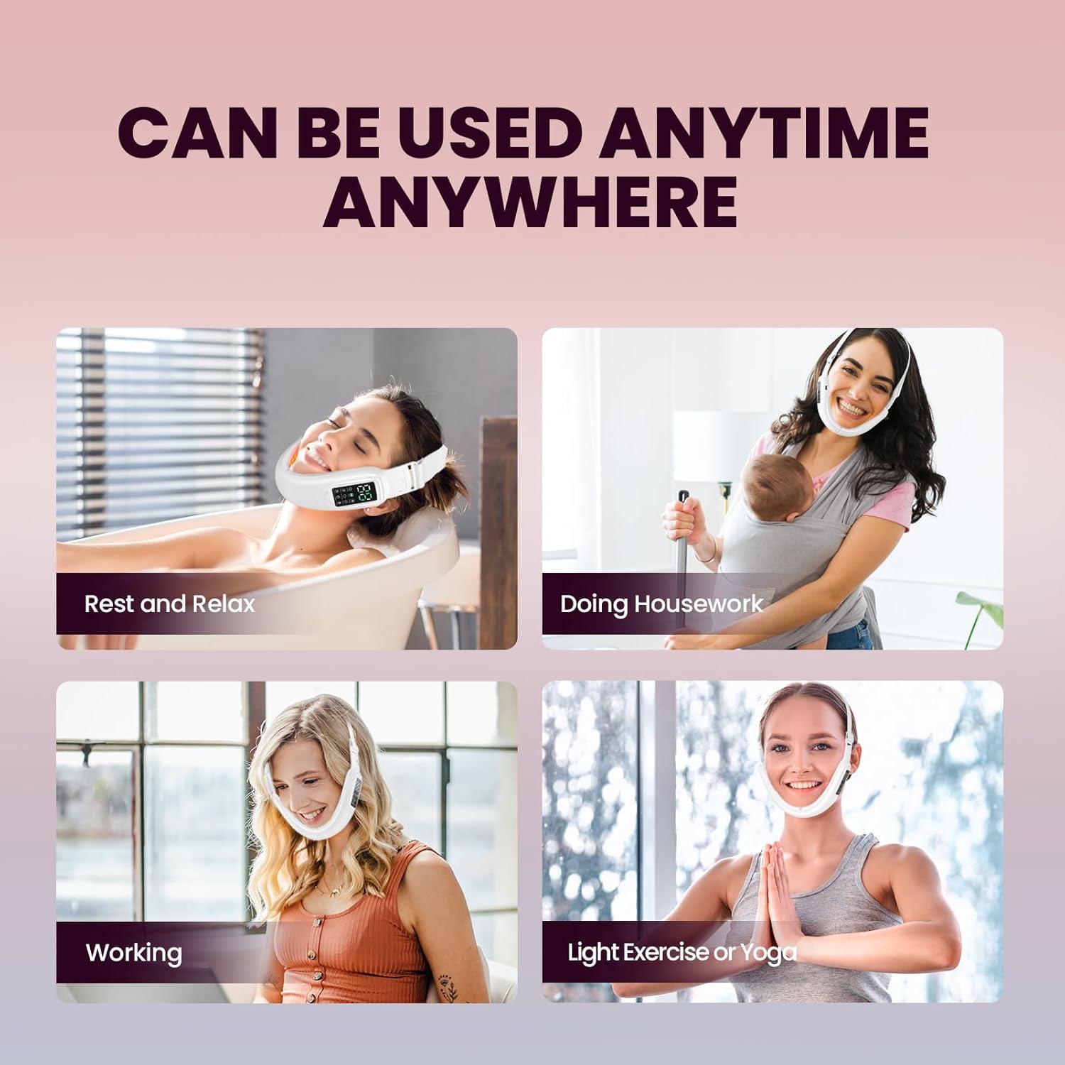 Dispositivo Eléctrico Cteart para Doble Papada V-Face 8 Modos