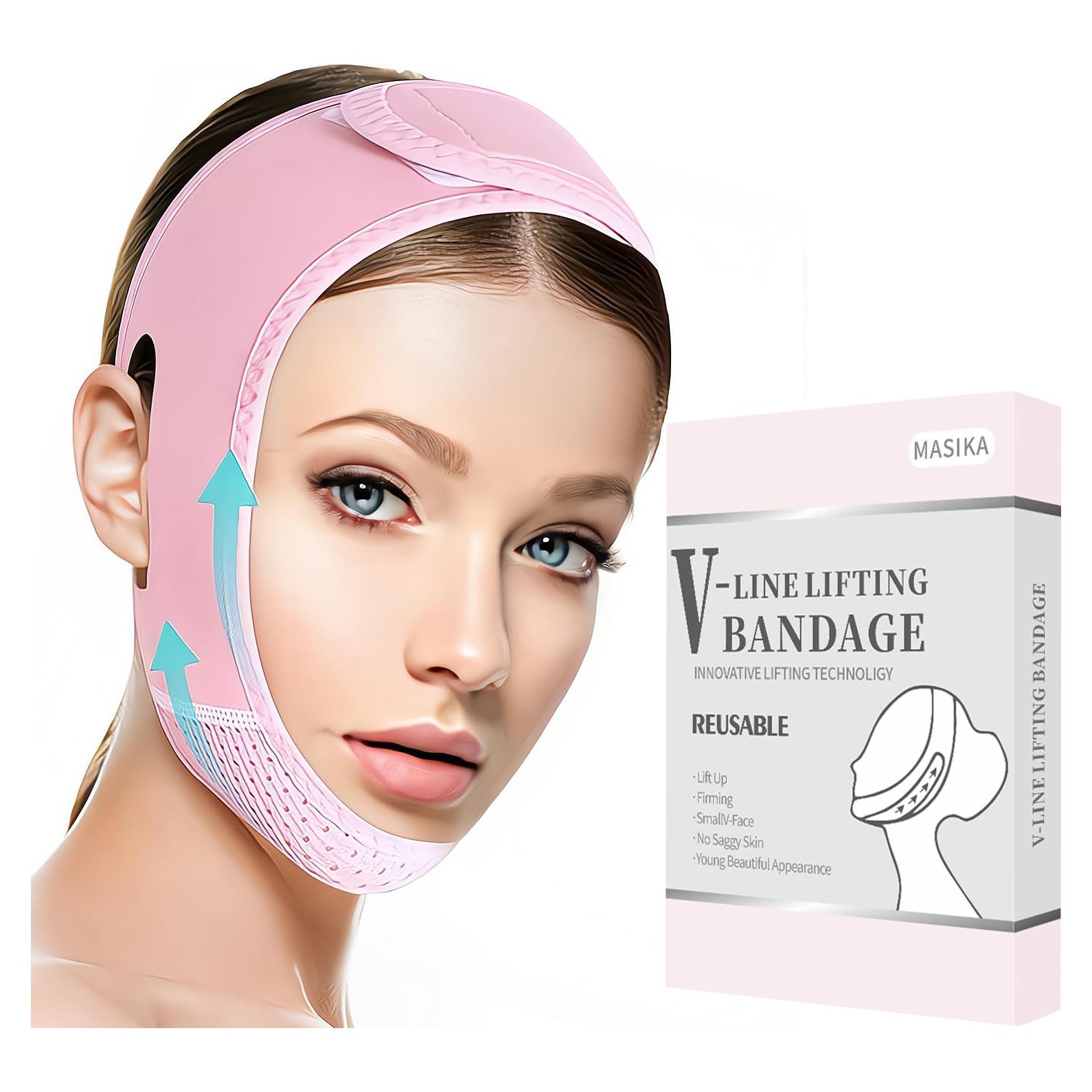 Correa de Barbilla MASIKA Ajustable Rosa para Dormir