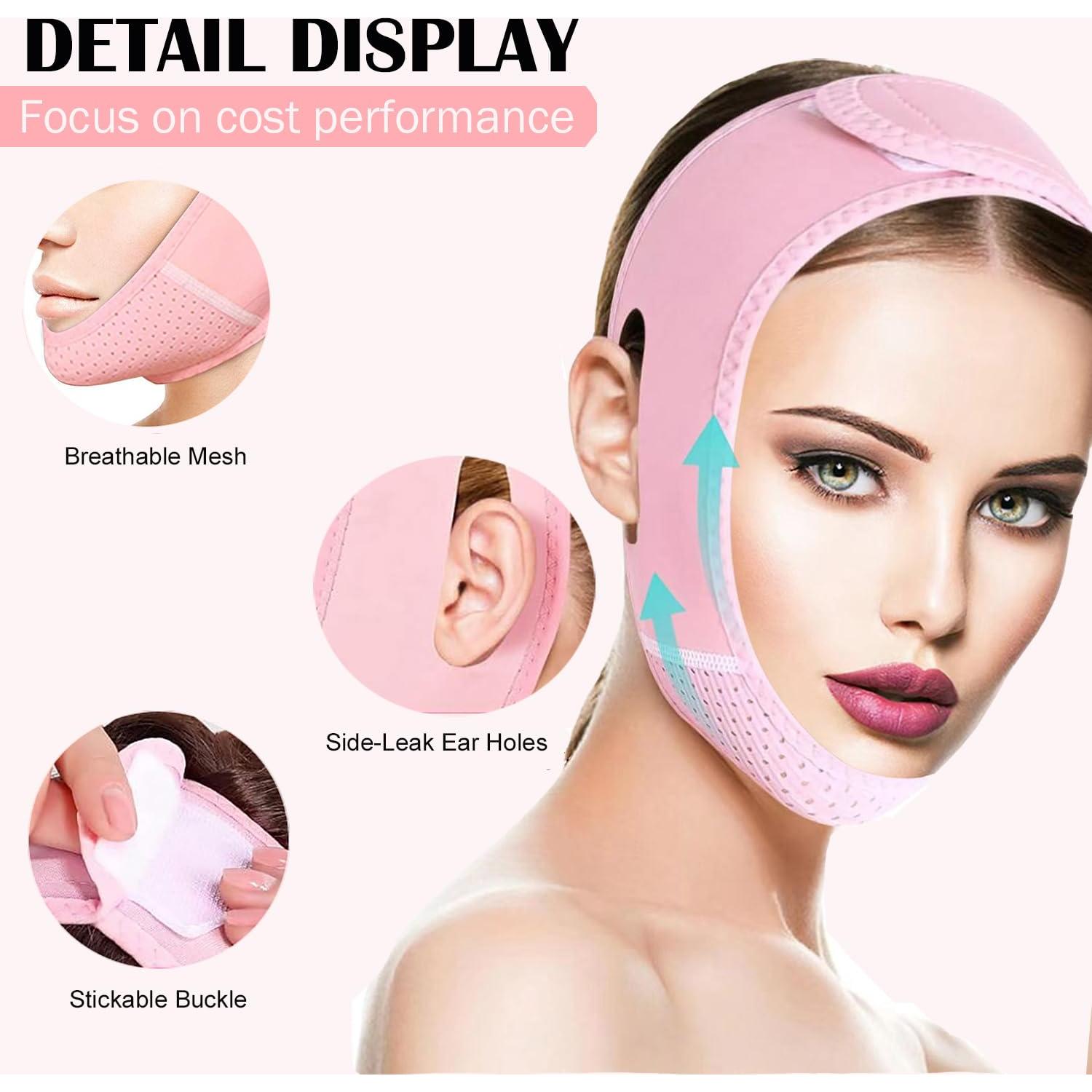 Correa de Barbilla MASIKA Ajustable Rosa para Dormir